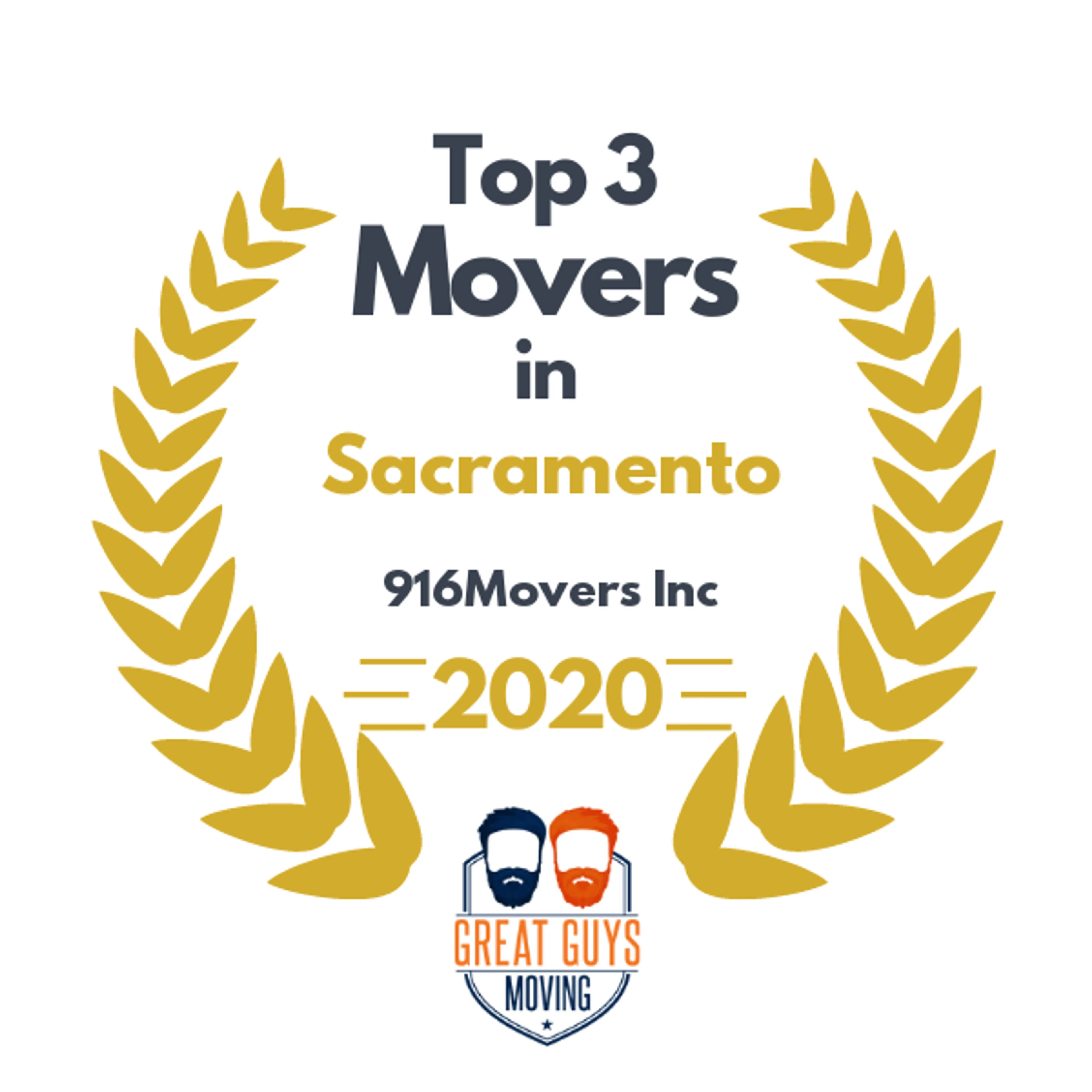 Top 3 Movers in Sacramento, CA 2020 award