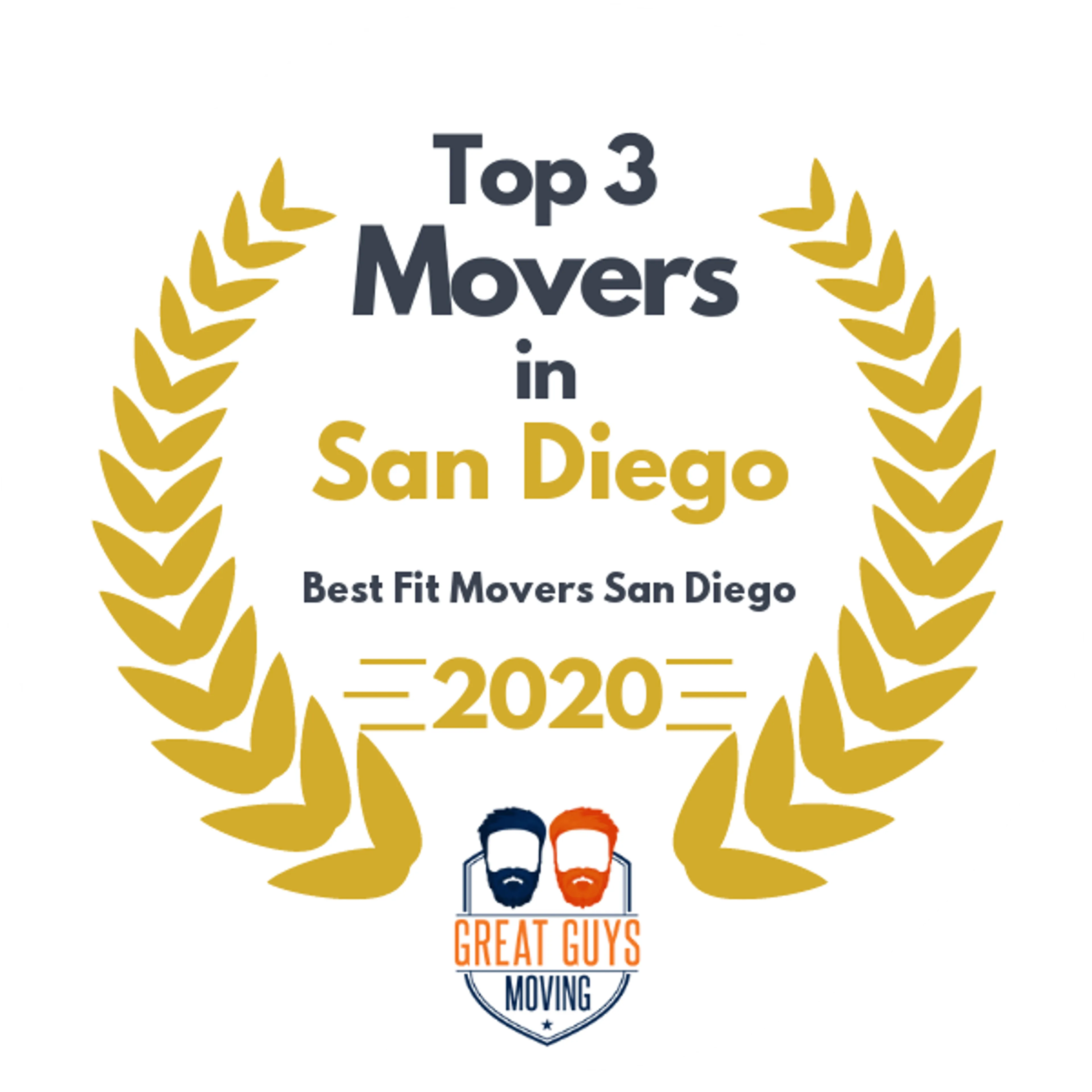Top 3 Movers in San Diego, CA 2020 award