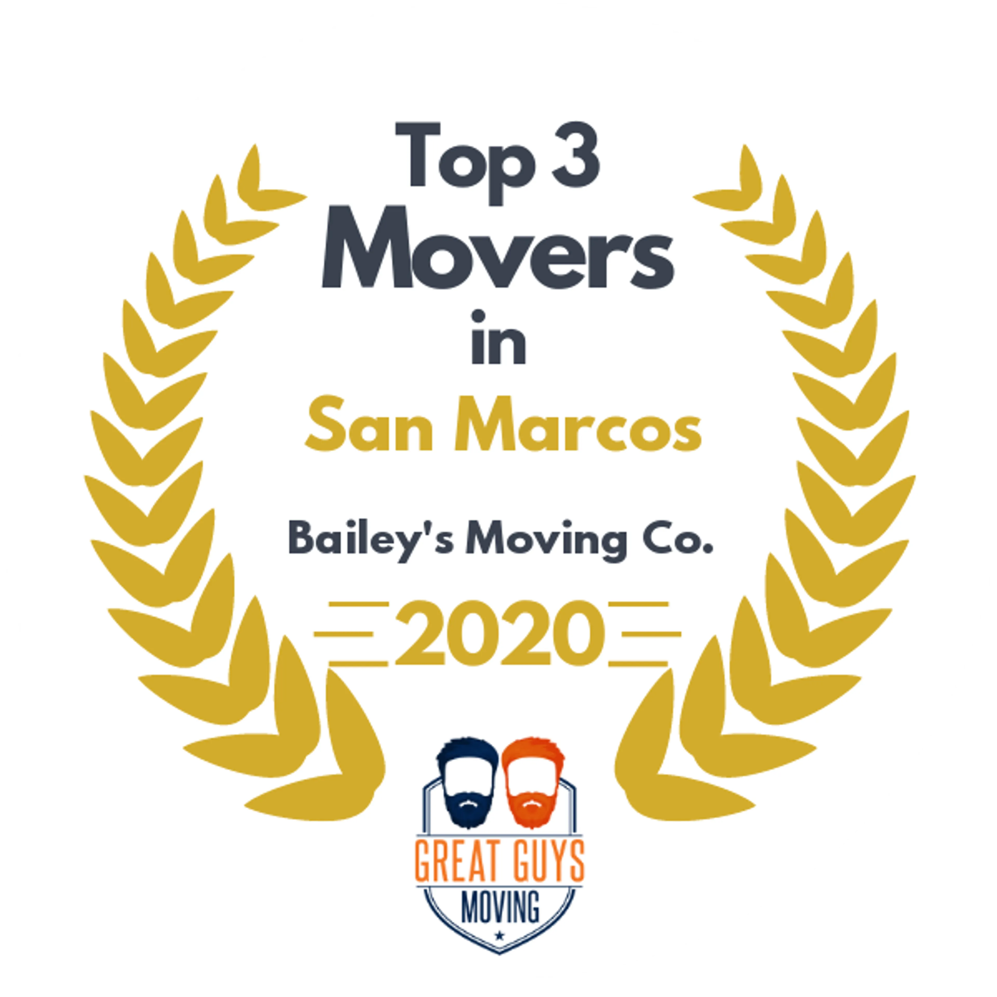Top 3 Movers in San Antonio, TX 2020 award