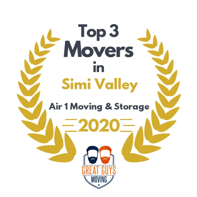 Top 3 Movers in Santa Clarita, CA 2020 award