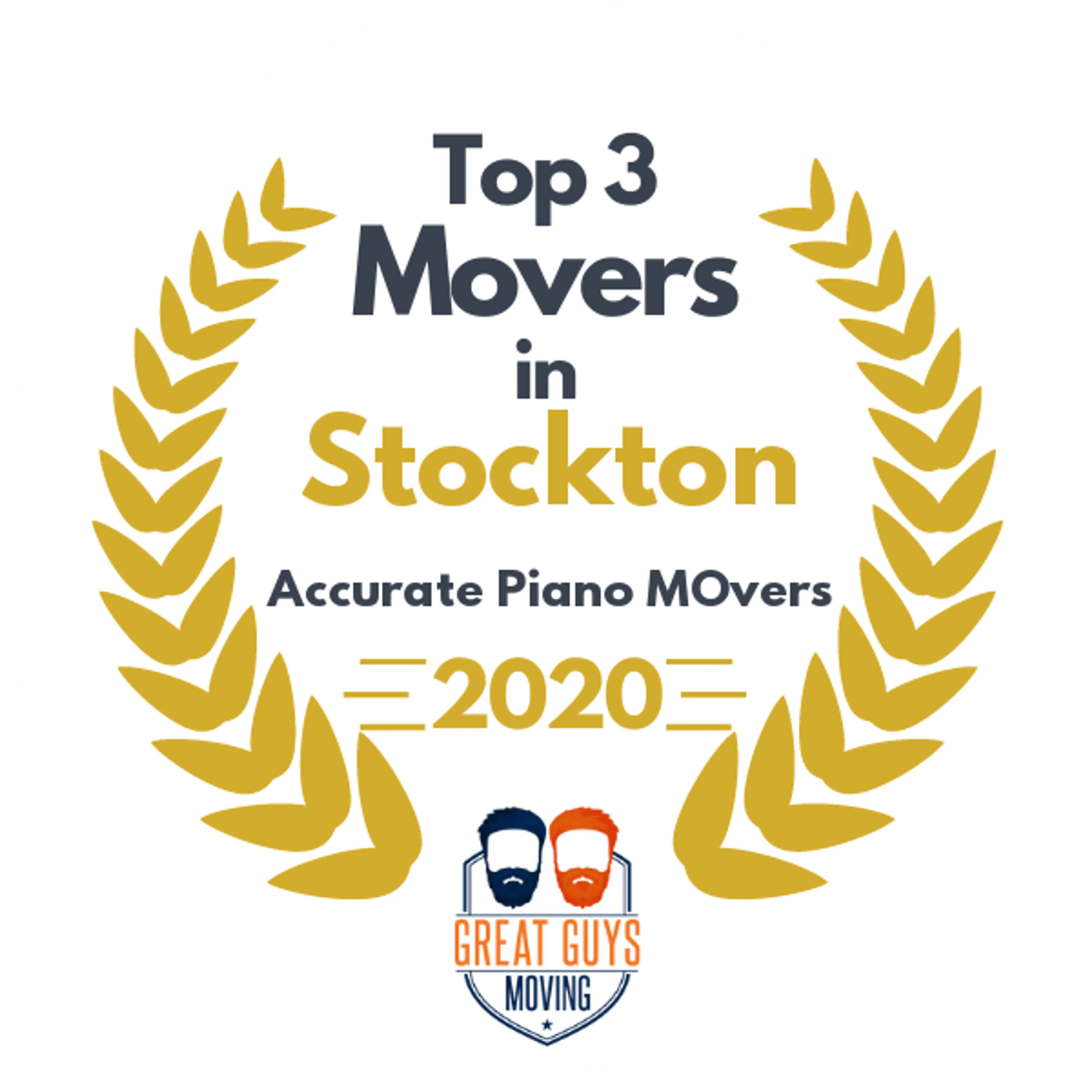 Top 3 Movers in Stockton, CA 2020 award
