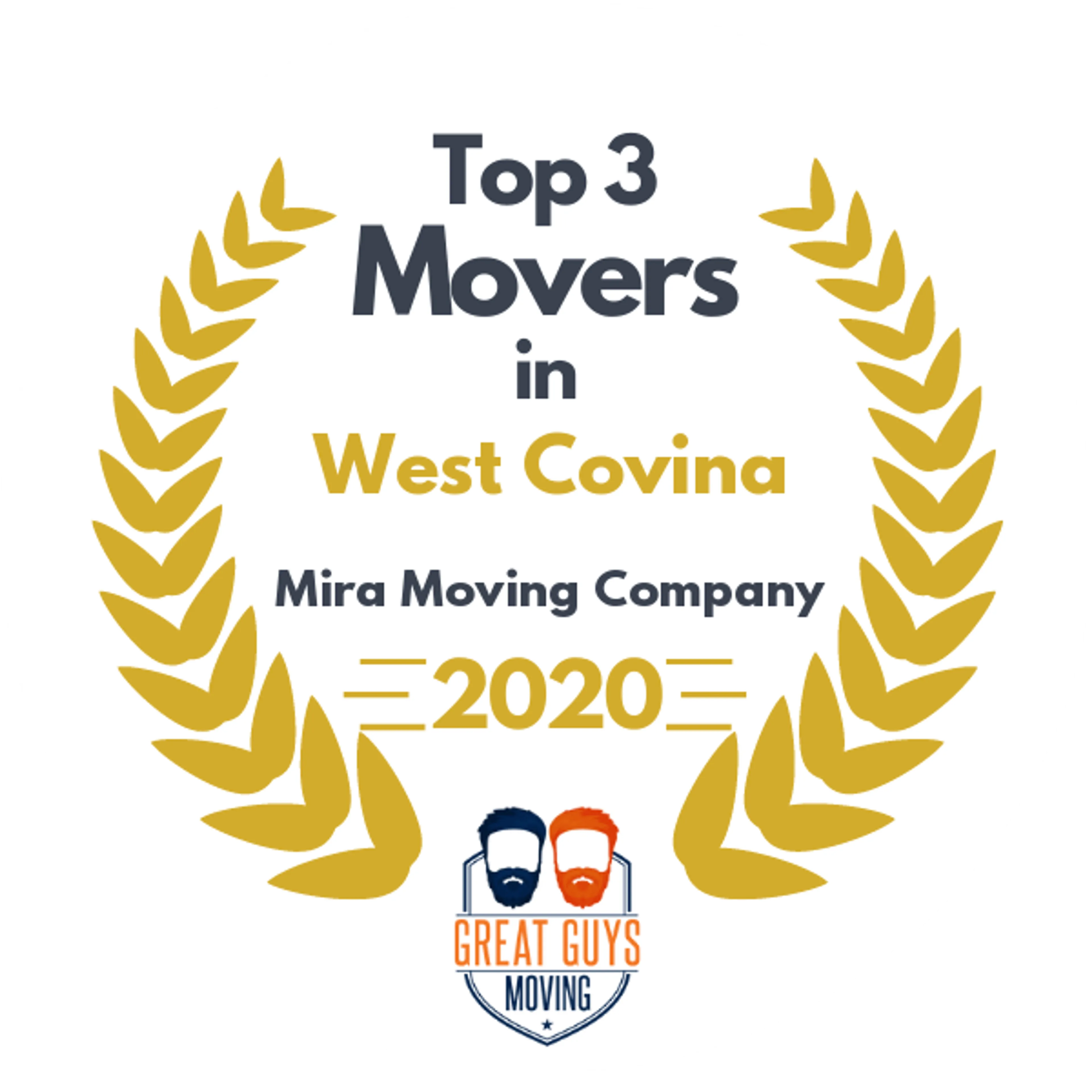 Top 3 Movers in El Monte, CA 2020 award
