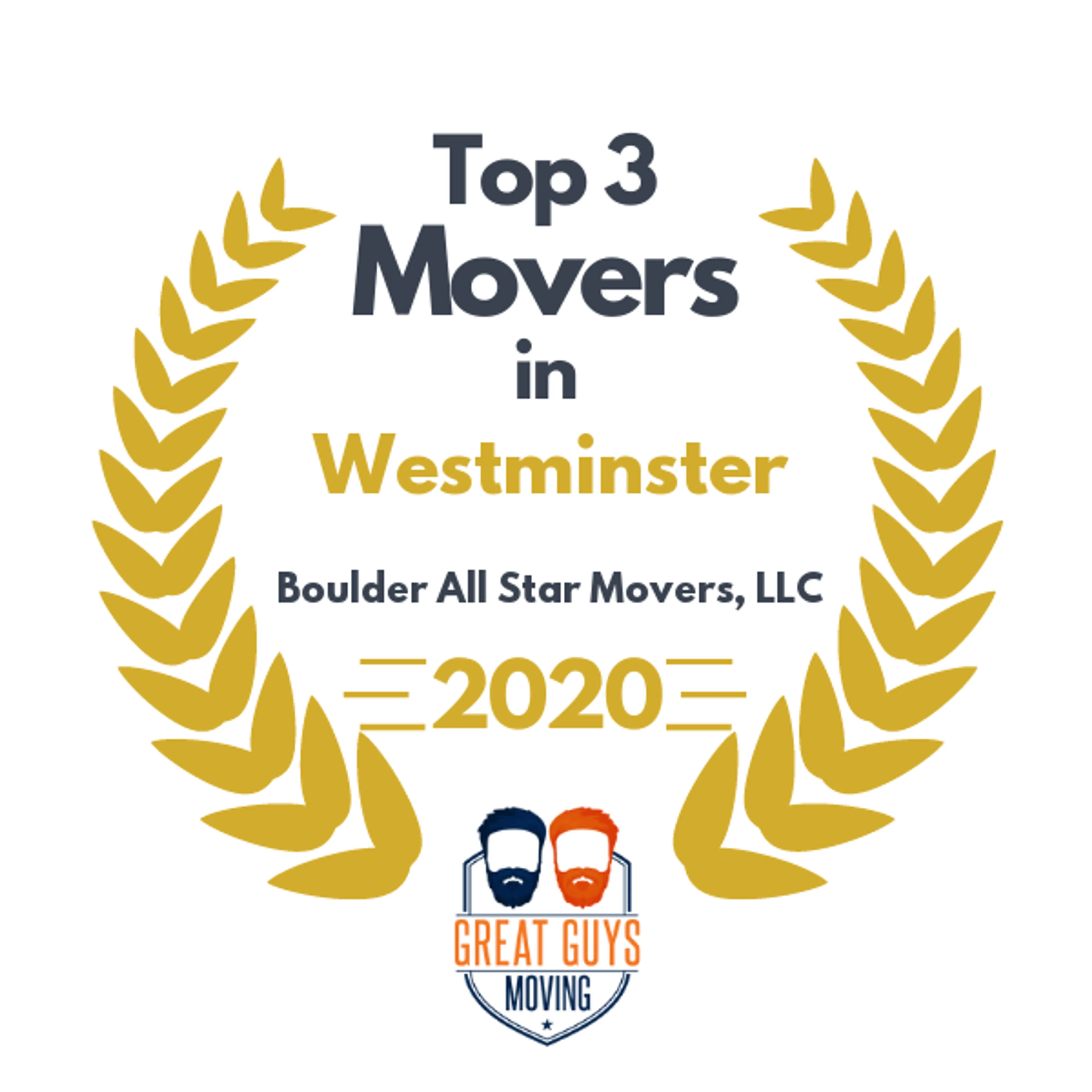 Top 3 Movers in Aurora, CO 2020 award