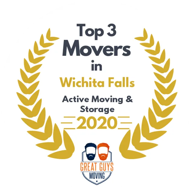 Top 3 Movers in Wichita Falls, TX 2020 award