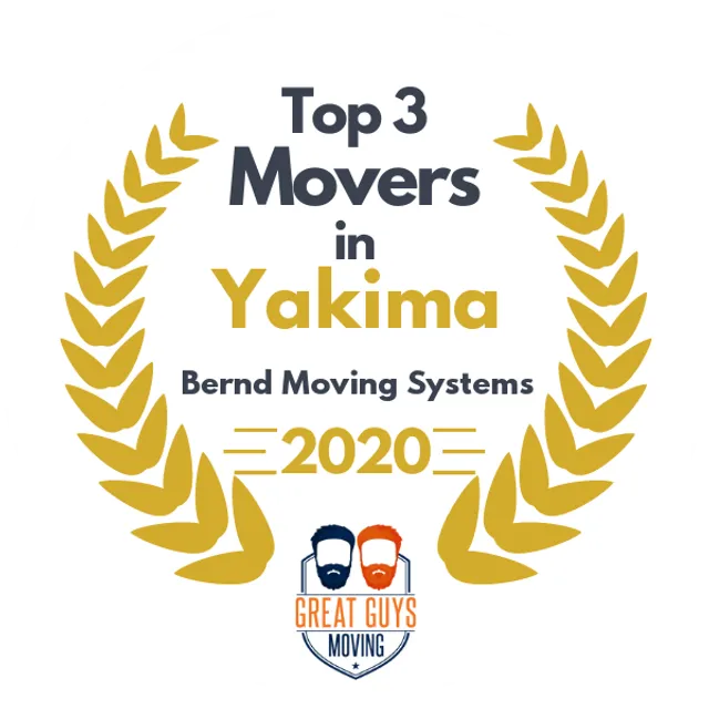 Top 3 Movers in Yakima, WA 2020 award