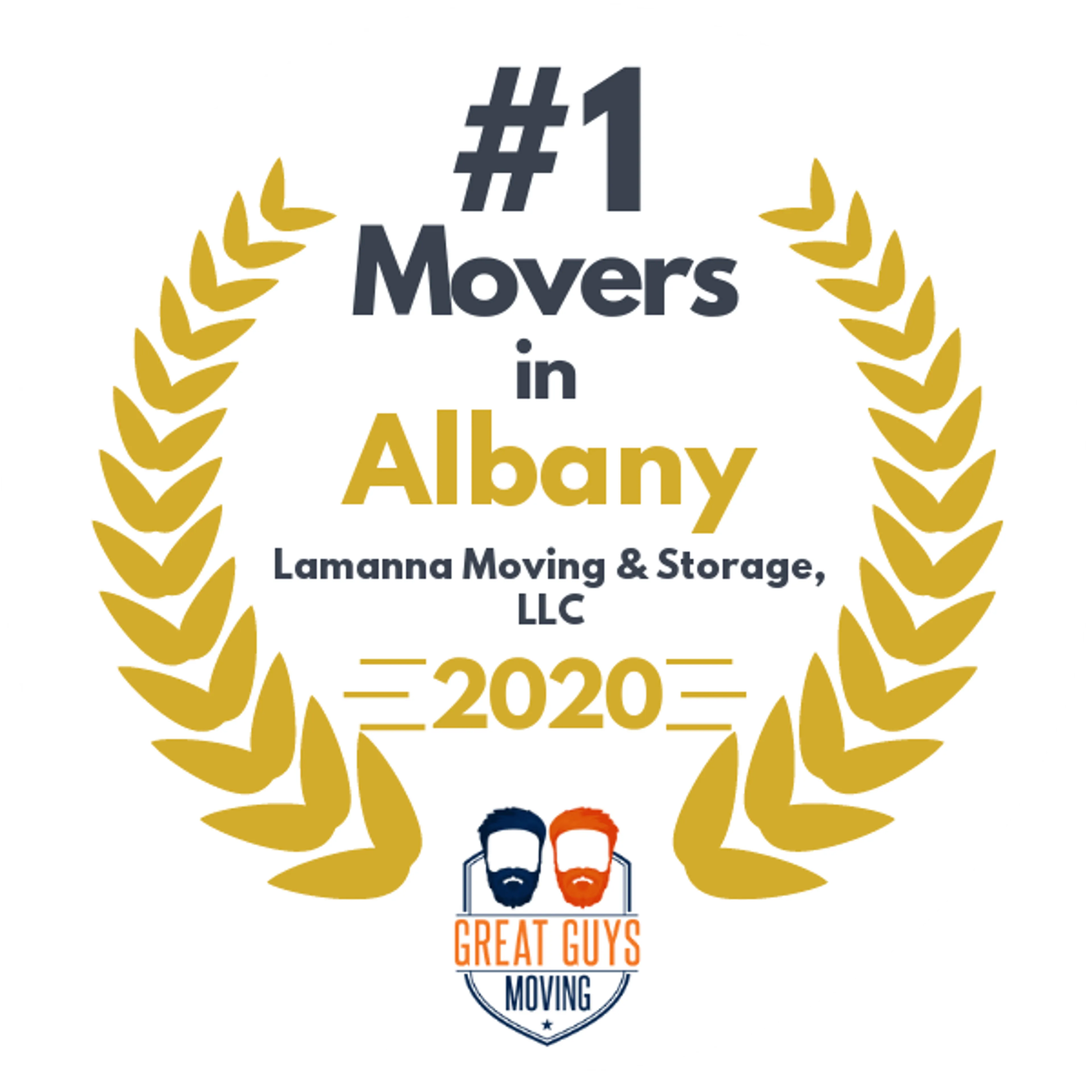 #1 Ranked Movers in Albany, NY 2020 award