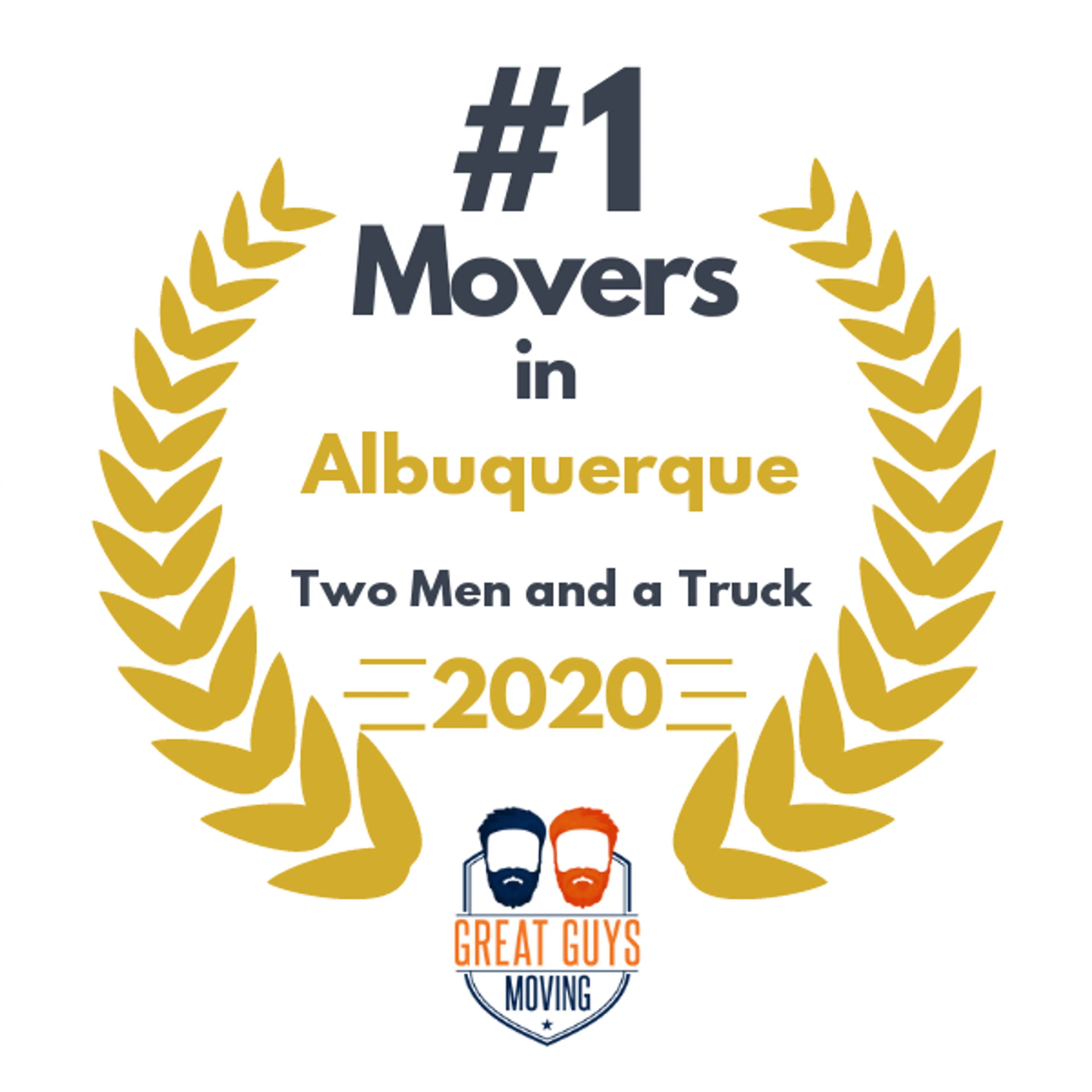 #1 Ranked Movers in Albuquerque, NM 2020 award