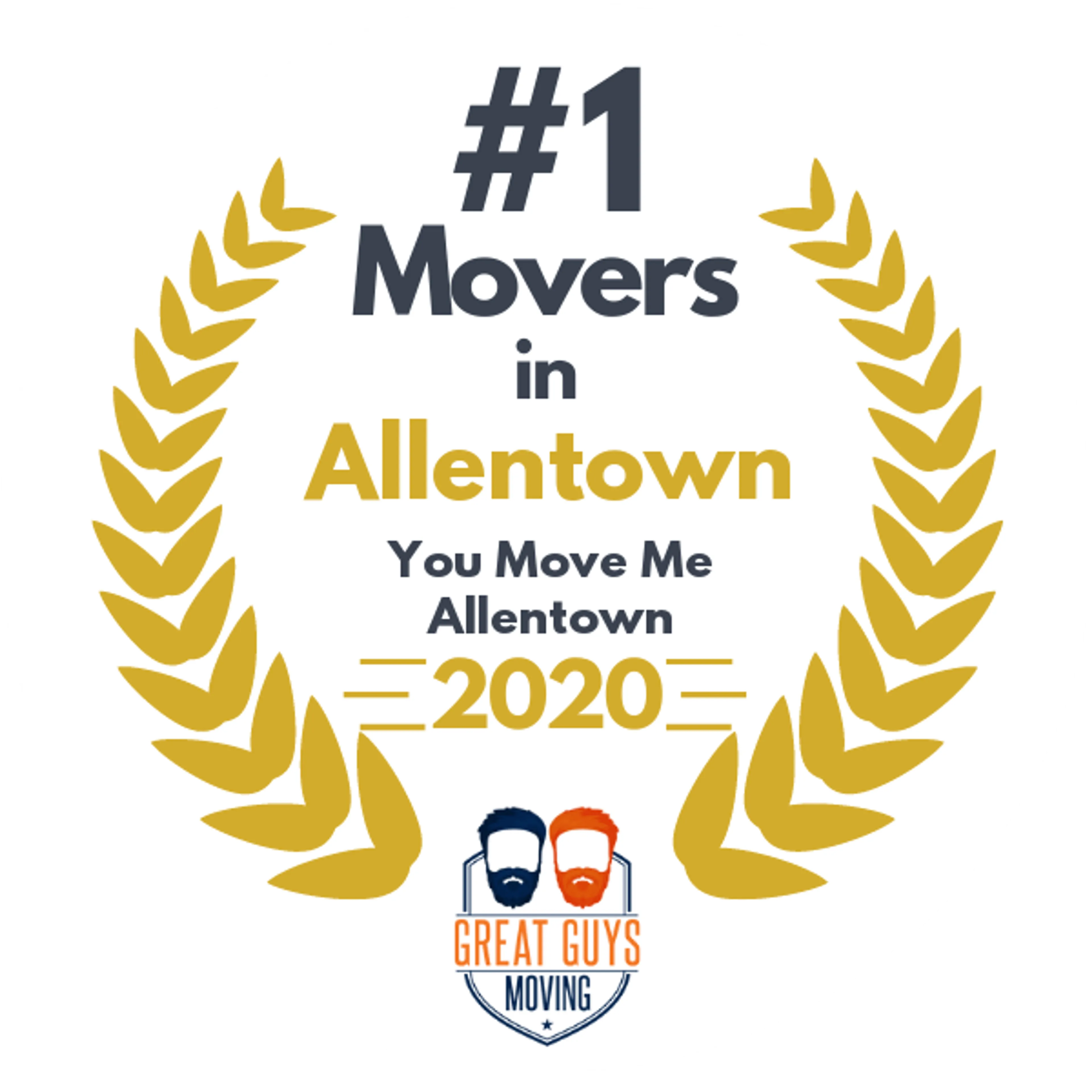 #1 Ranked Movers in Allentown, PA 2020 award