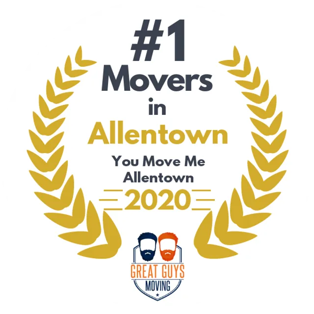 #1 Ranked Movers in Allentown, PA 2020 award