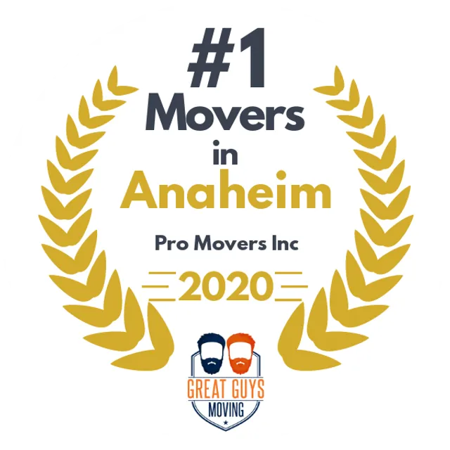 #1 Ranked Movers in Long Beach, CA 2020 award