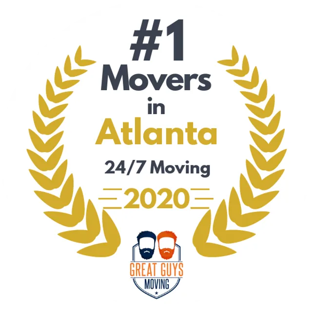 #1 Ranked Movers in Atlanta, GA 2020 award