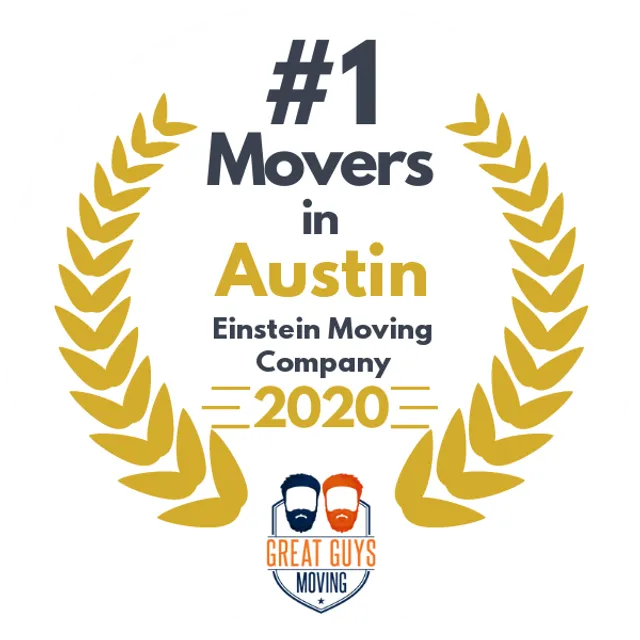 #1 Ranked Movers in Austin, TX 2020 award