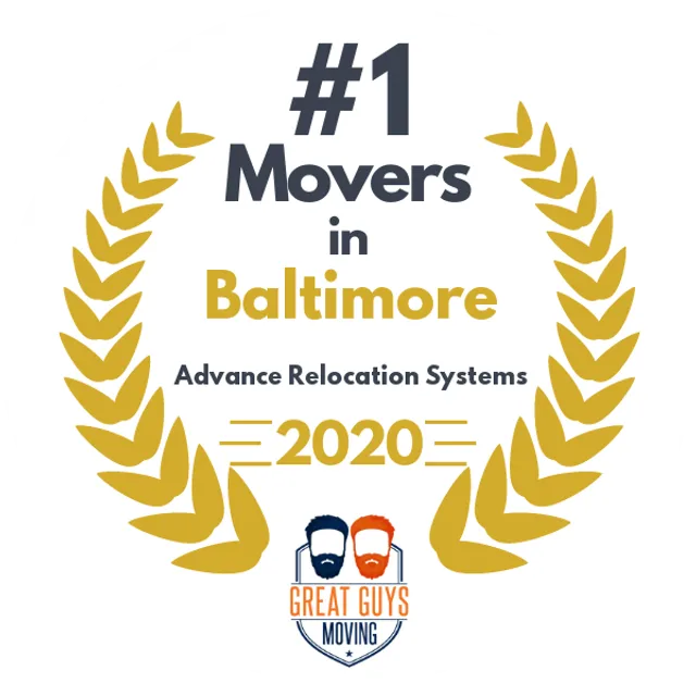 #1 Ranked Movers in Baltimore, MD 2020 award