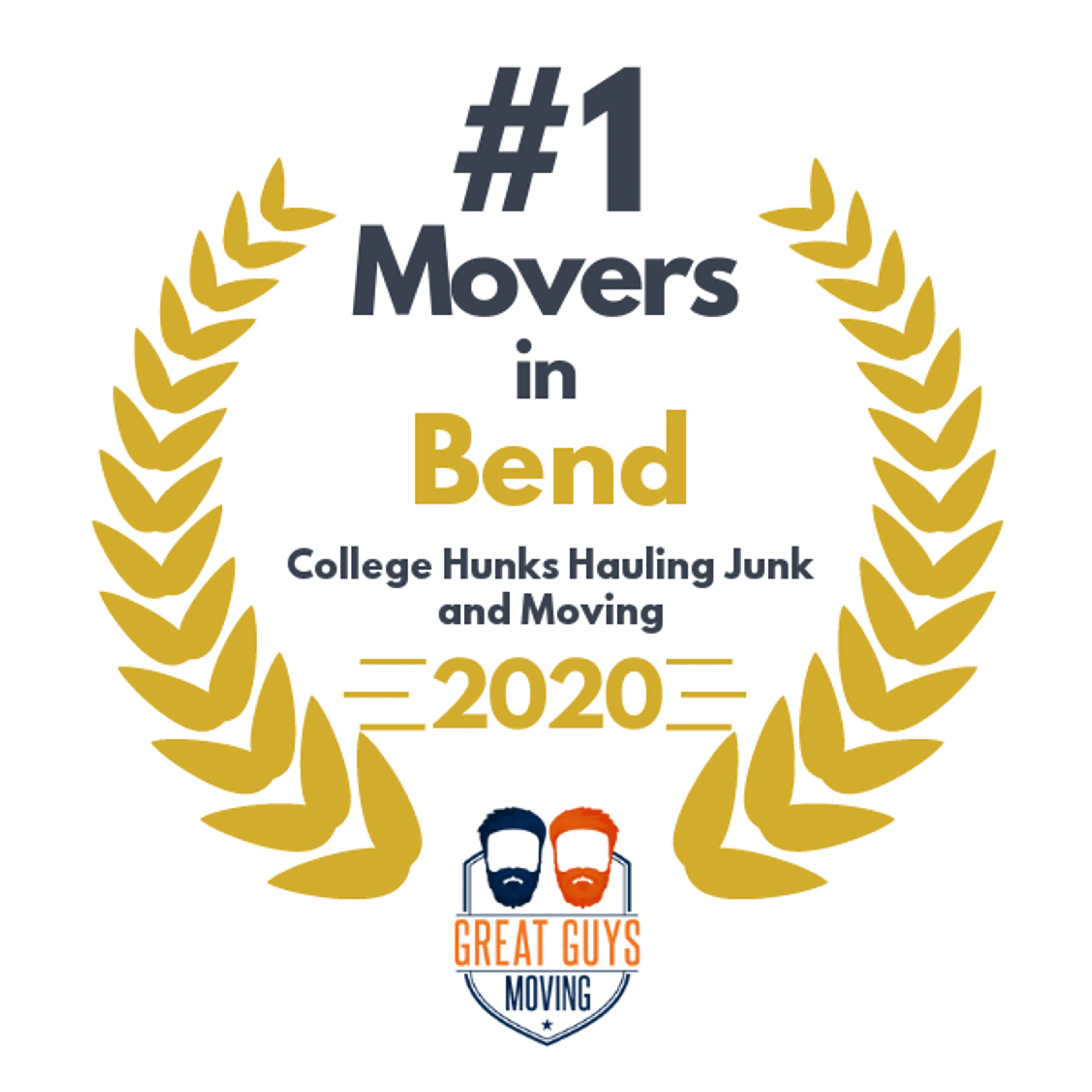 #1 Ranked Movers in Bend, OR 2020 award