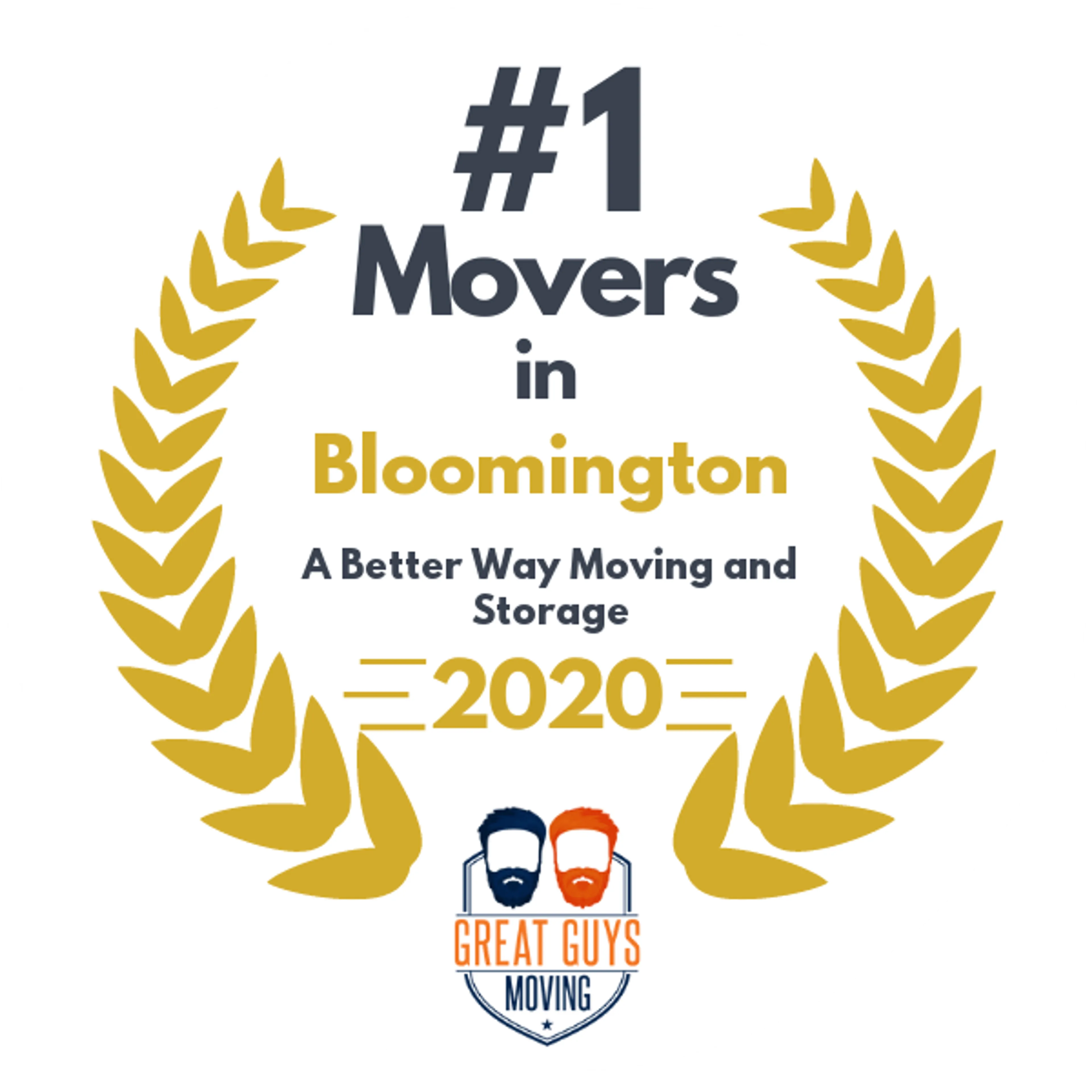 #1 Ranked Movers in Carmel, IN 2020 award