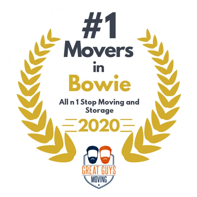 #1 Ranked Movers in Washington DC, DC 2020 award