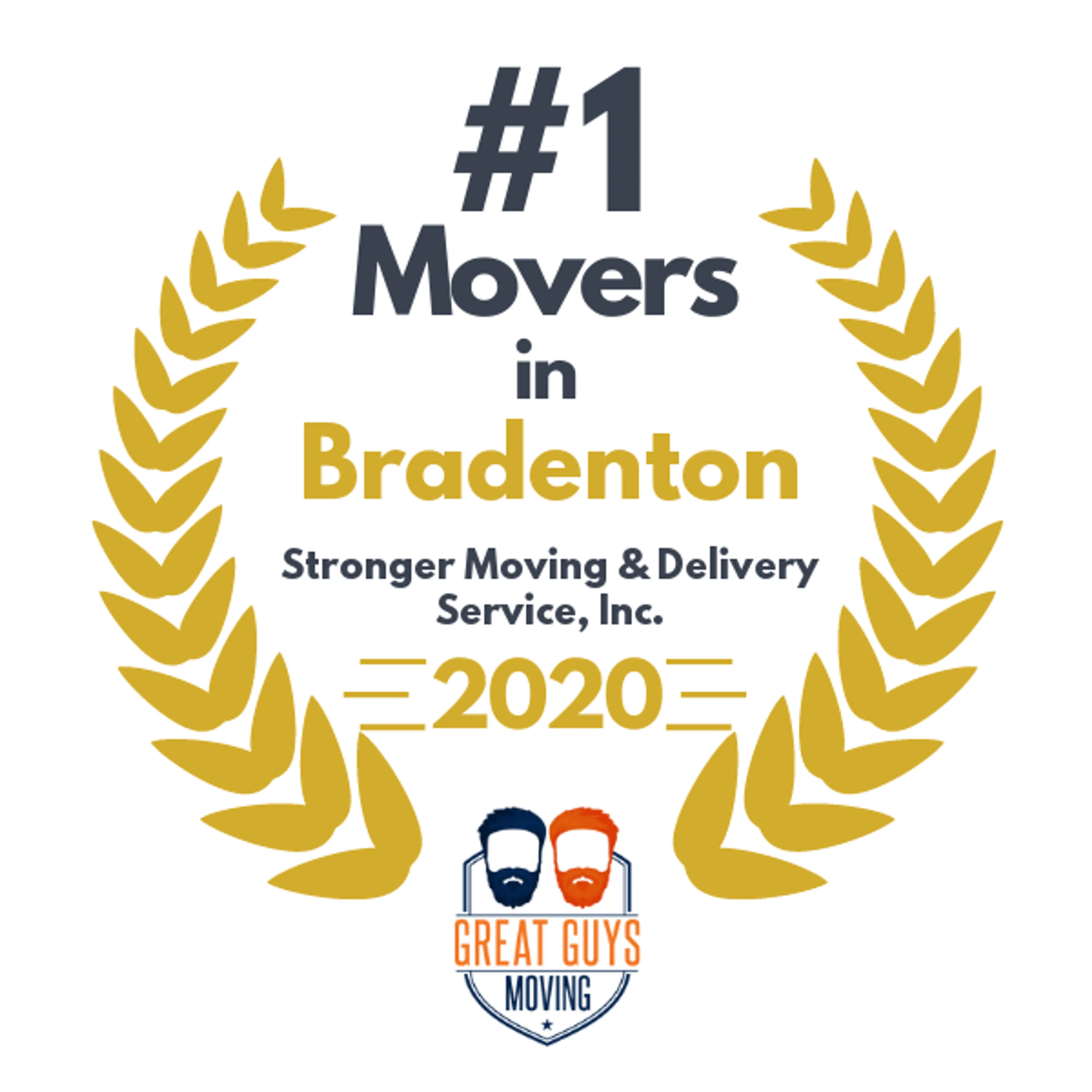 #1 Ranked Movers in St. Petersburg, FL 2020 award