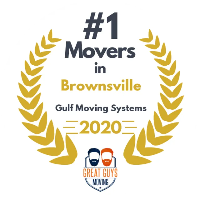 #1 Ranked Movers in Brownsville, TX 2020 award