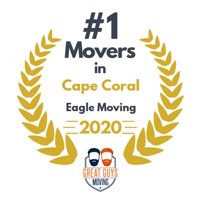 #1 Ranked Movers in Cape Coral, FL 2020 award