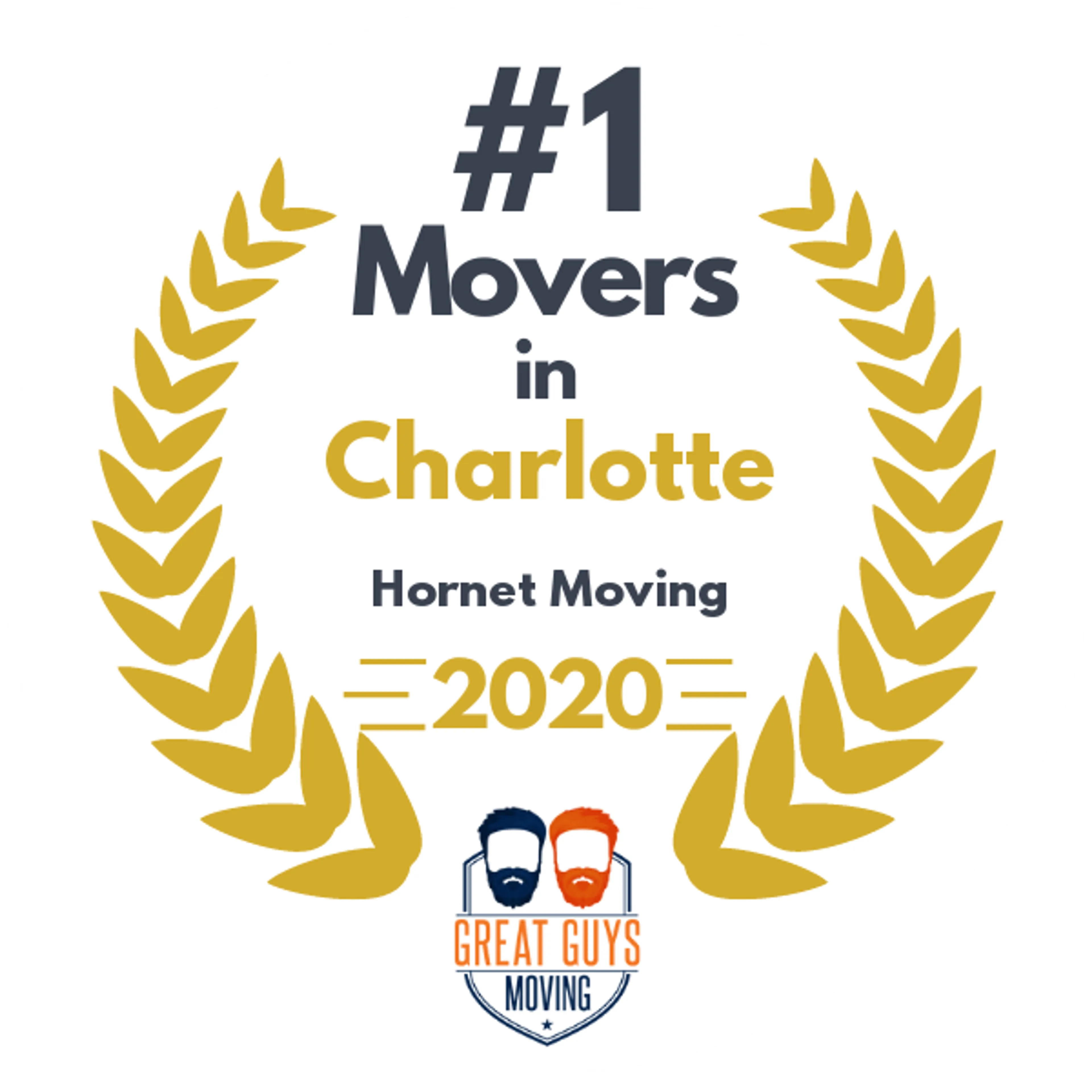 #1 Ranked Movers in Charlotte, NC 2020 award