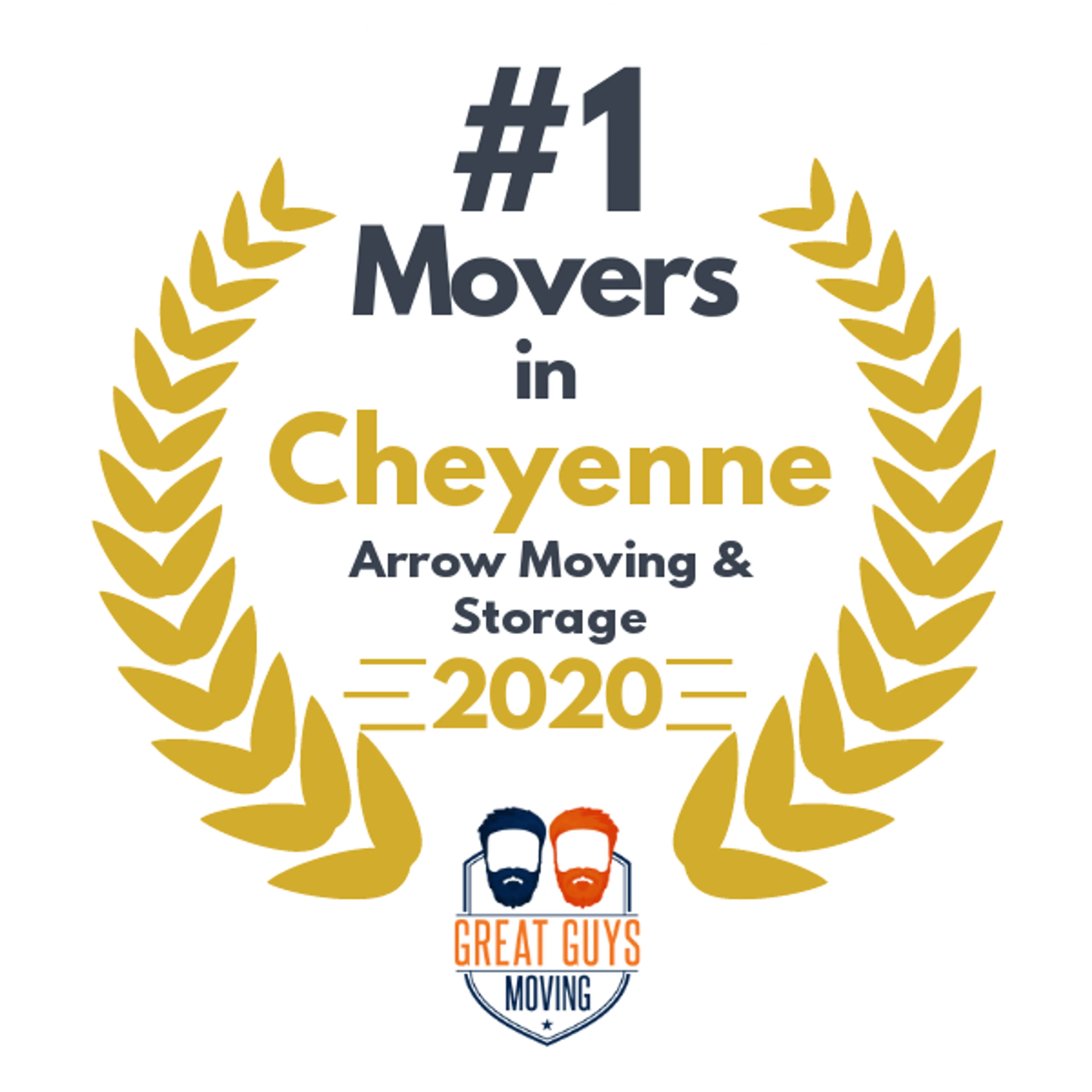 #1 Ranked Movers in Cheyenne, WY 2020 award