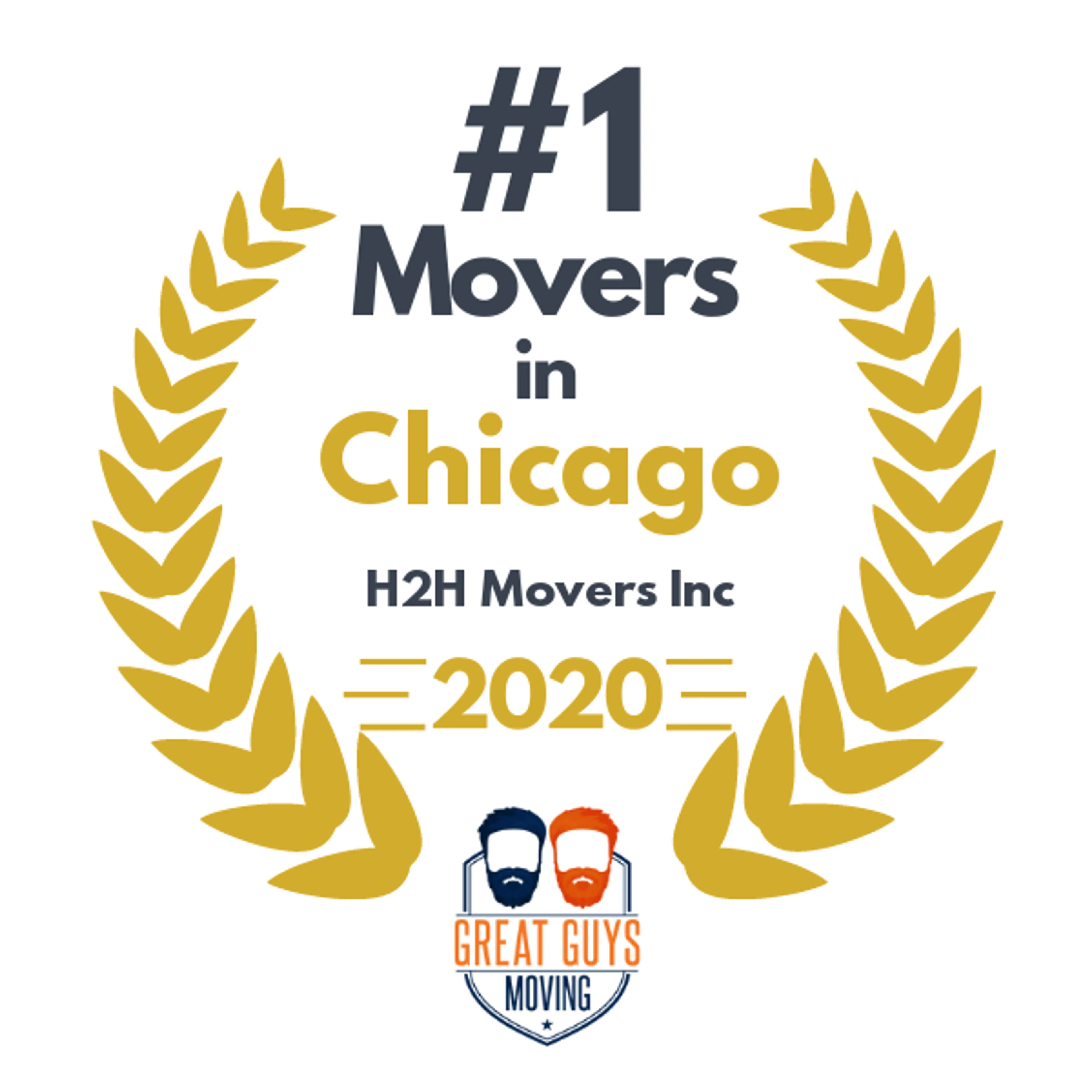 #1 Ranked Movers in Chicago, IL 2020 award