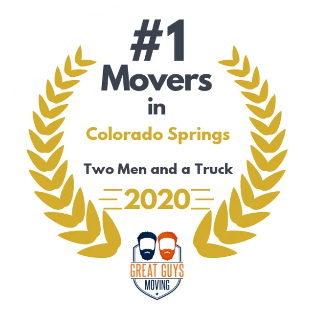 #1 Ranked Movers in Colorado Springs, CO 2020 award