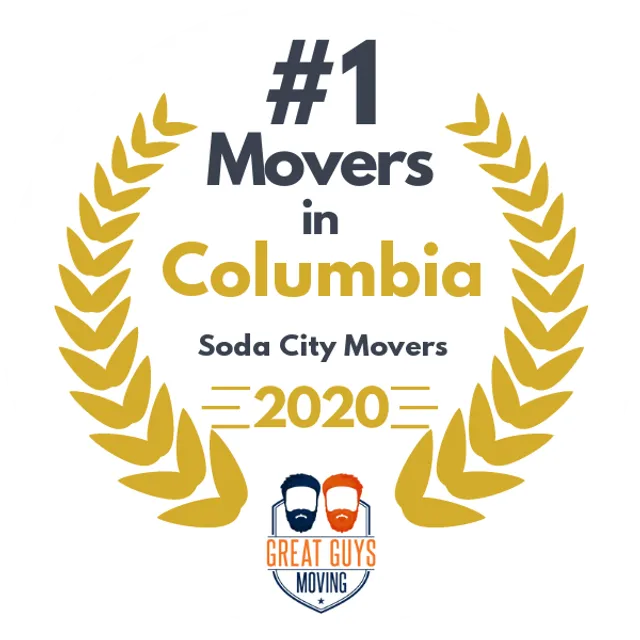 #1 Ranked Movers in Columbia, SC 2020 award