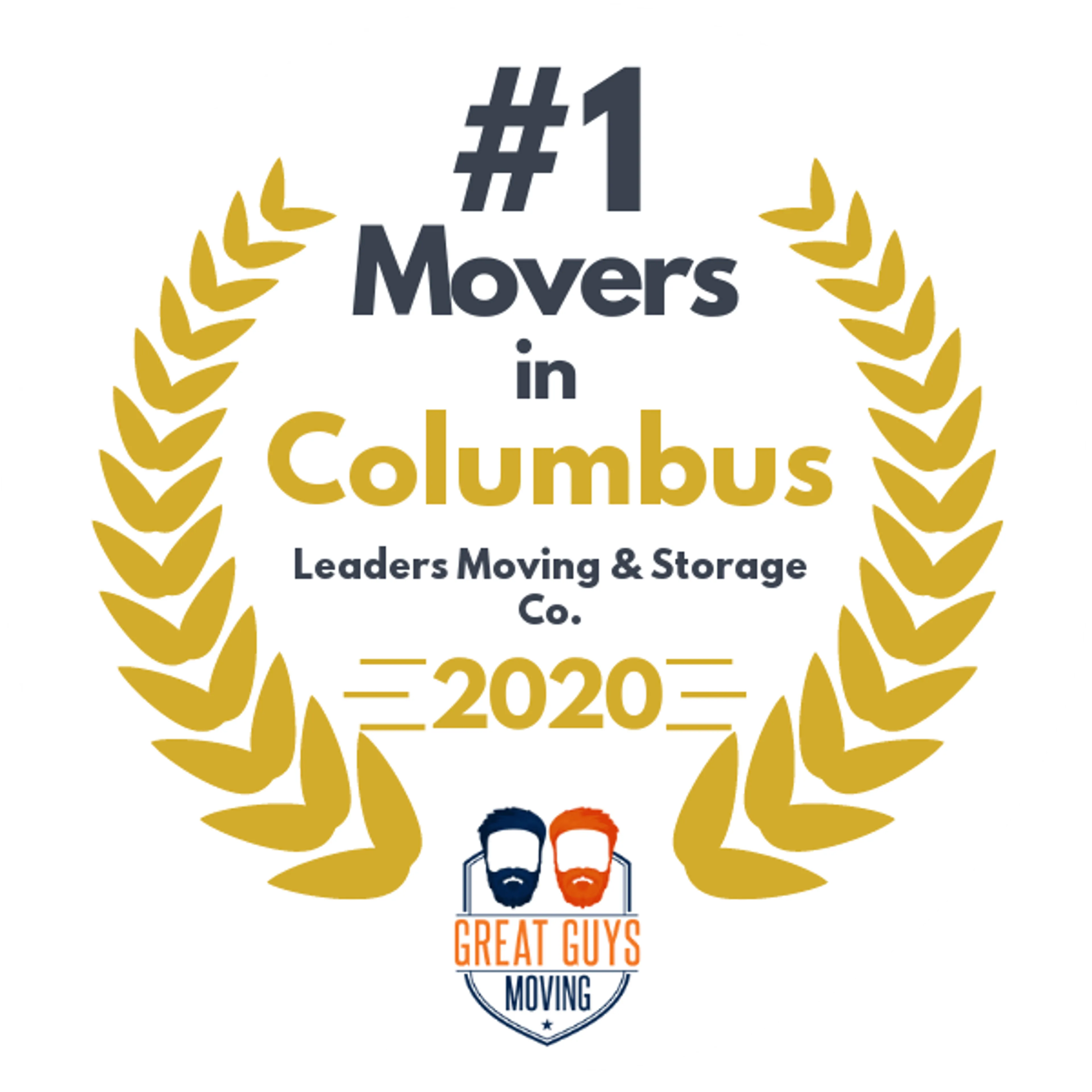 #1 Ranked Movers in Columbus, OH 2020 award