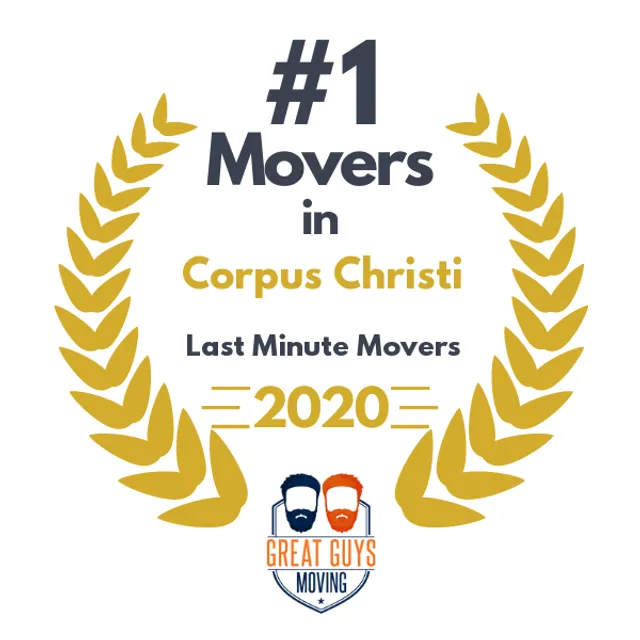 #1 Ranked Movers in Corpus Christi, TX 2020 award