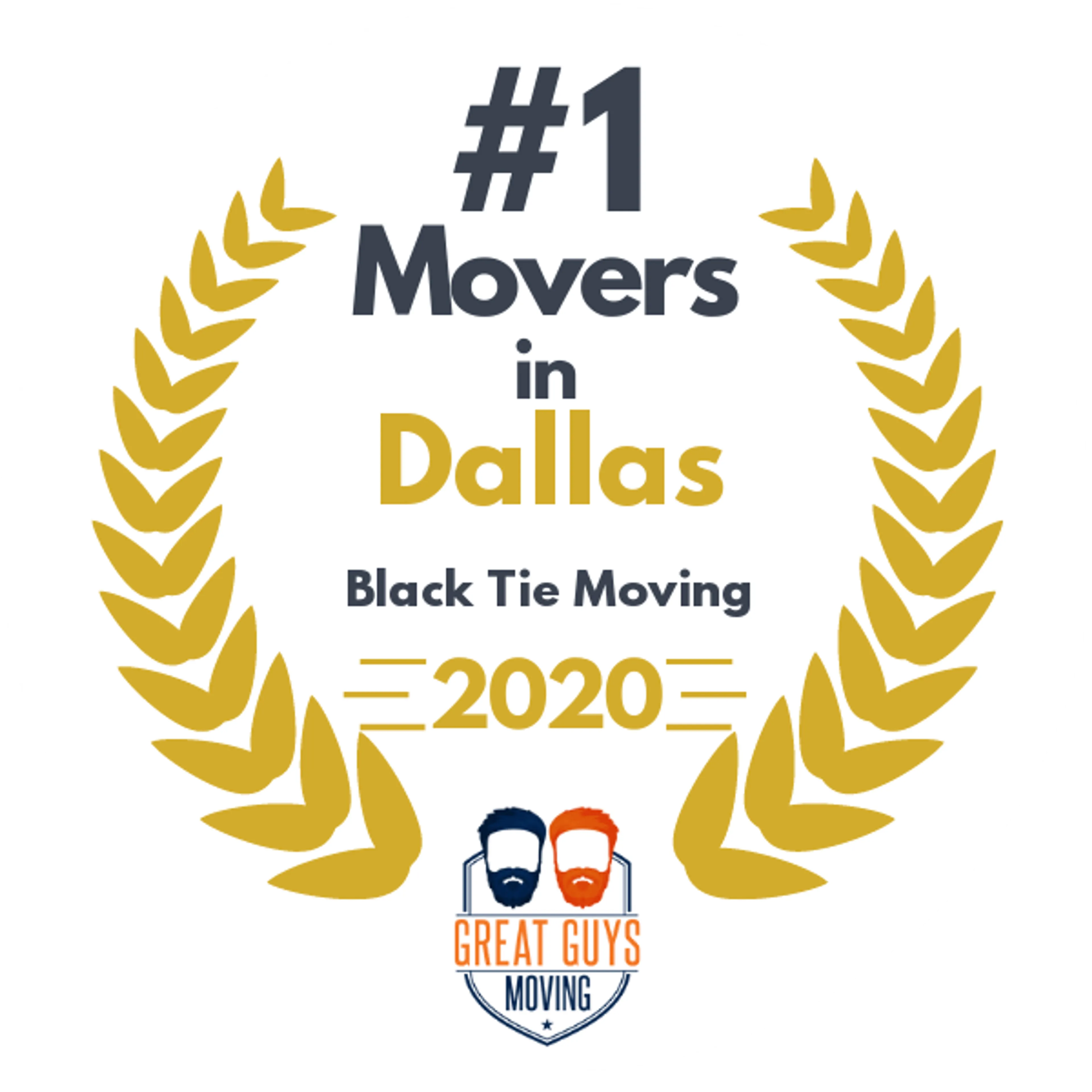 #1 Ranked Movers in Dallas, TX 2020 award