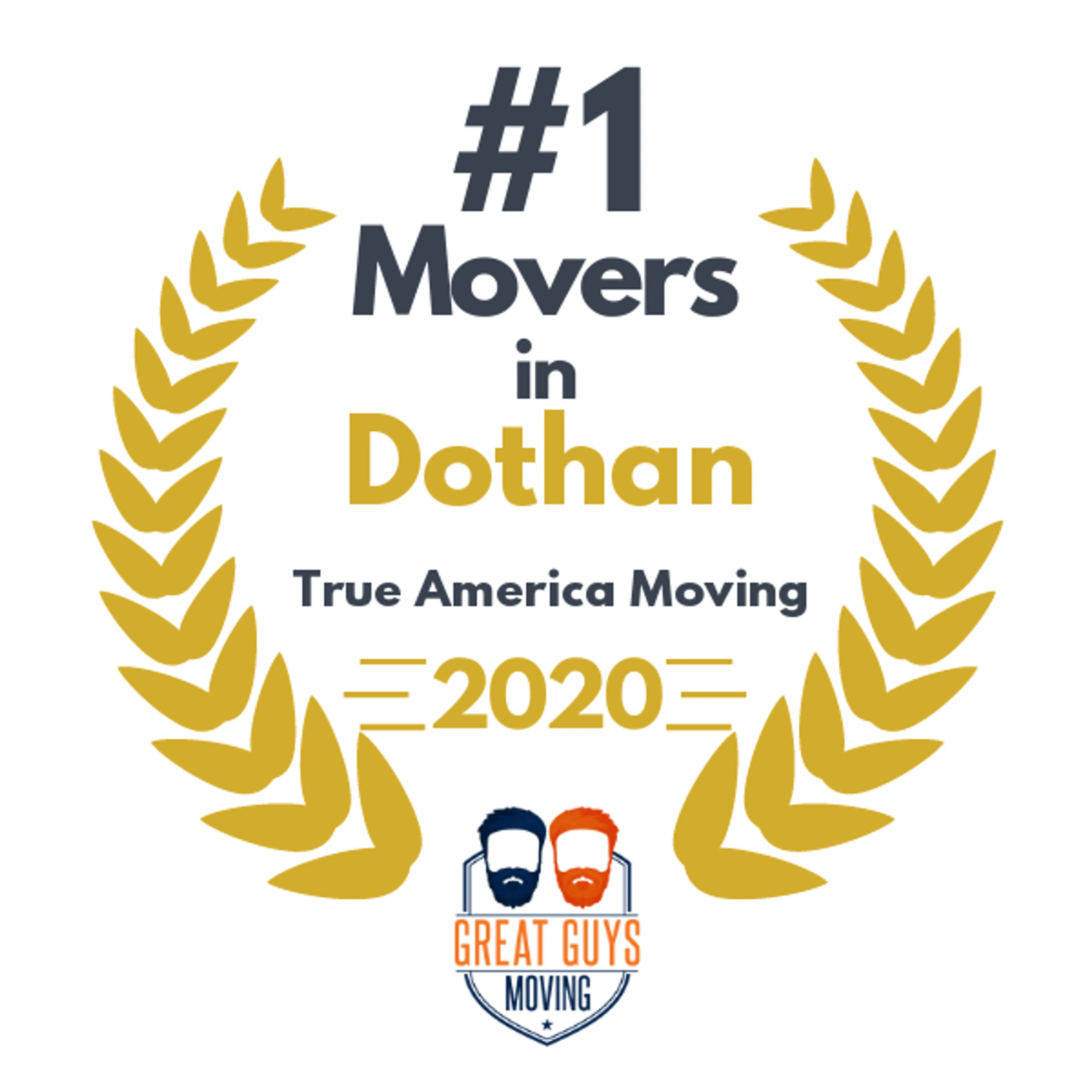 #1 Ranked Movers in Dothan, AL 2020 award