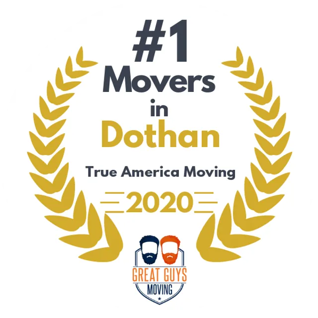 #1 Ranked Movers in Dothan, AL 2020 award