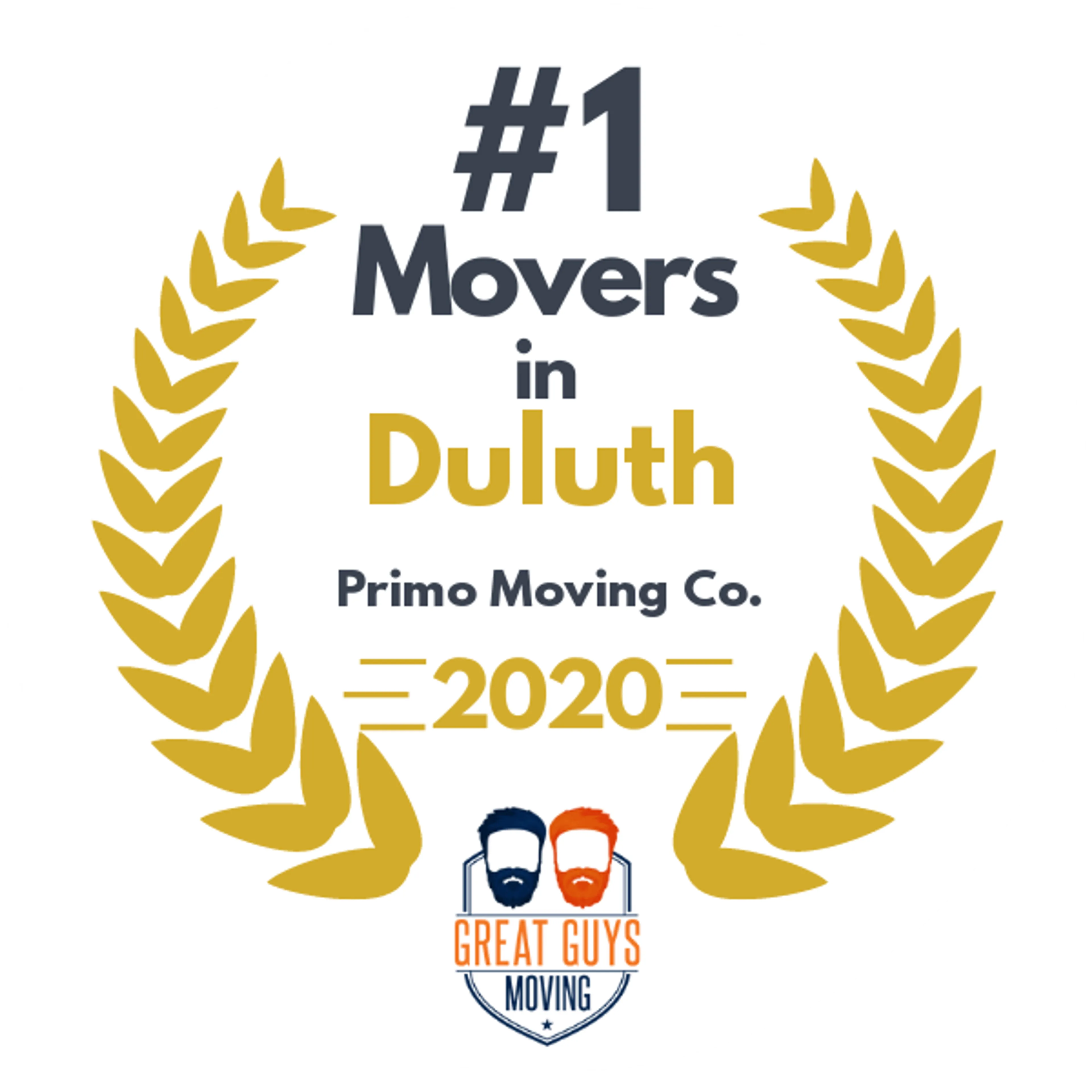 #1 Ranked Movers in Duluth, MN 2020 award