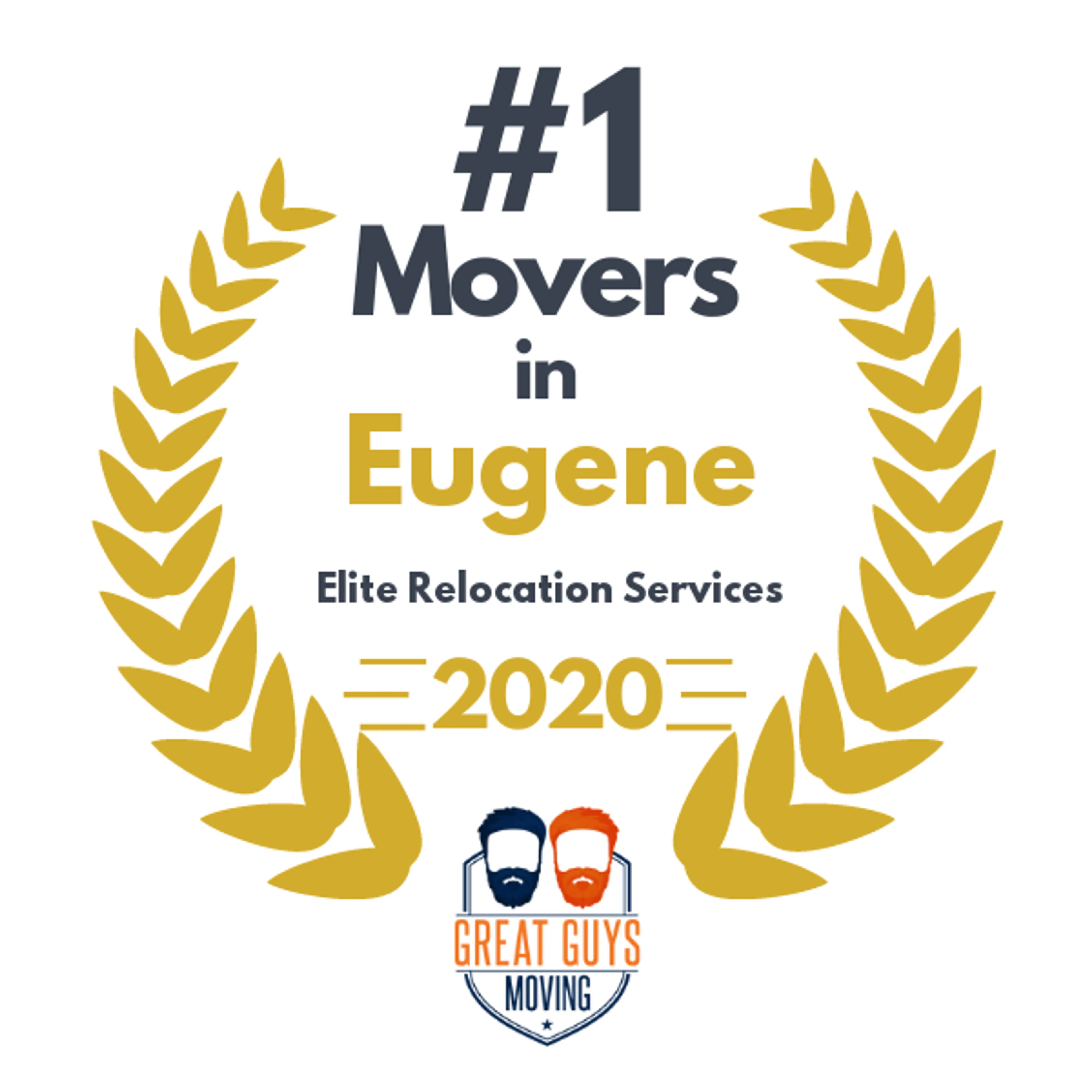 #1 Ranked Movers in Eugene, OR 2020 award