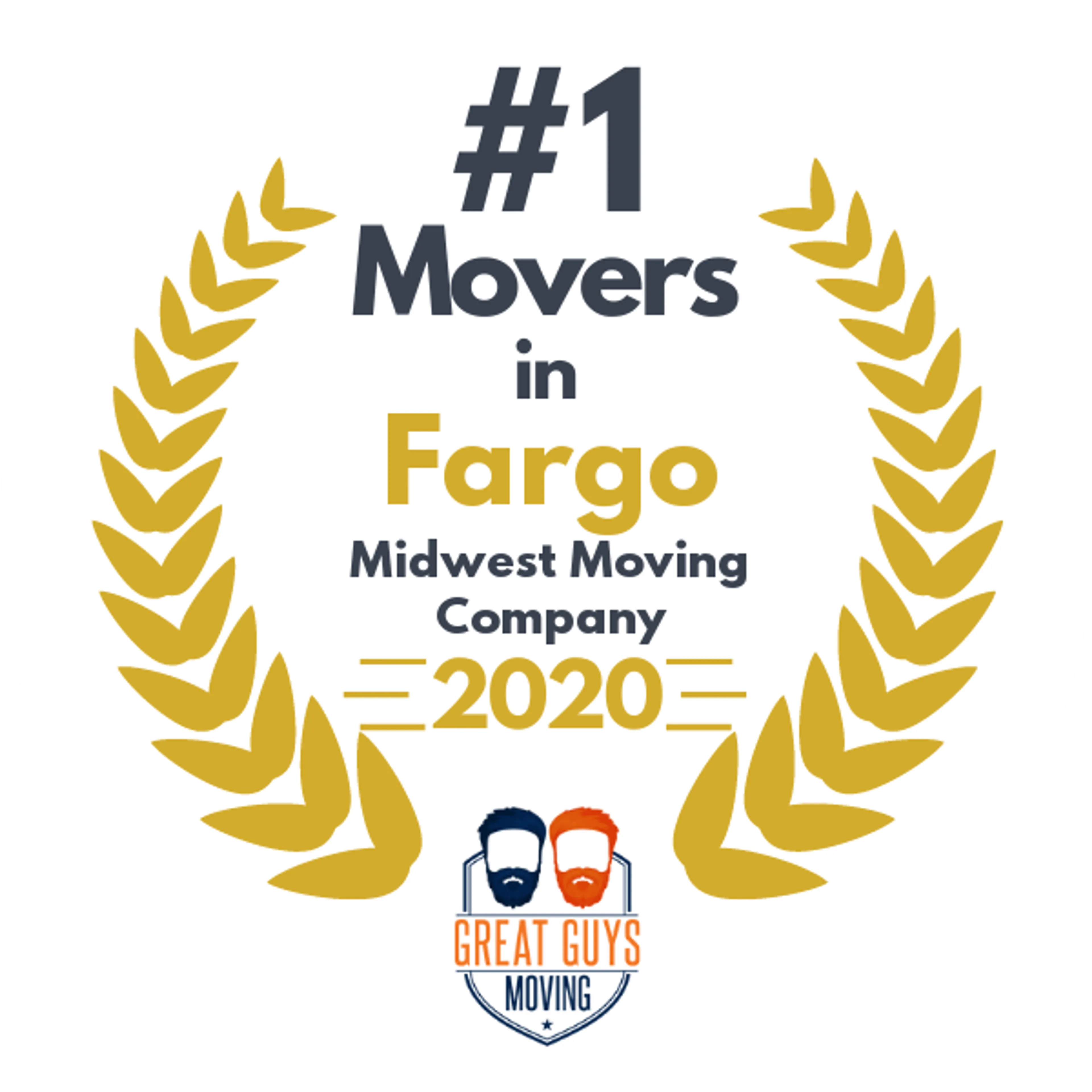 #1 Ranked Movers in Fargo, ND 2020 award