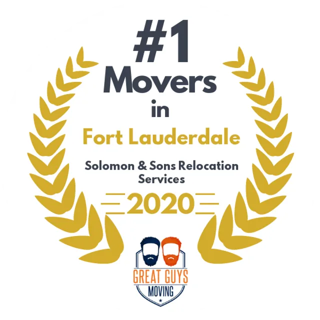 #1 Ranked Movers in Miami, FL 2020 award