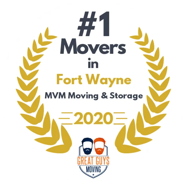 #1 Ranked Movers in Fort Wayne, IN 2020 award