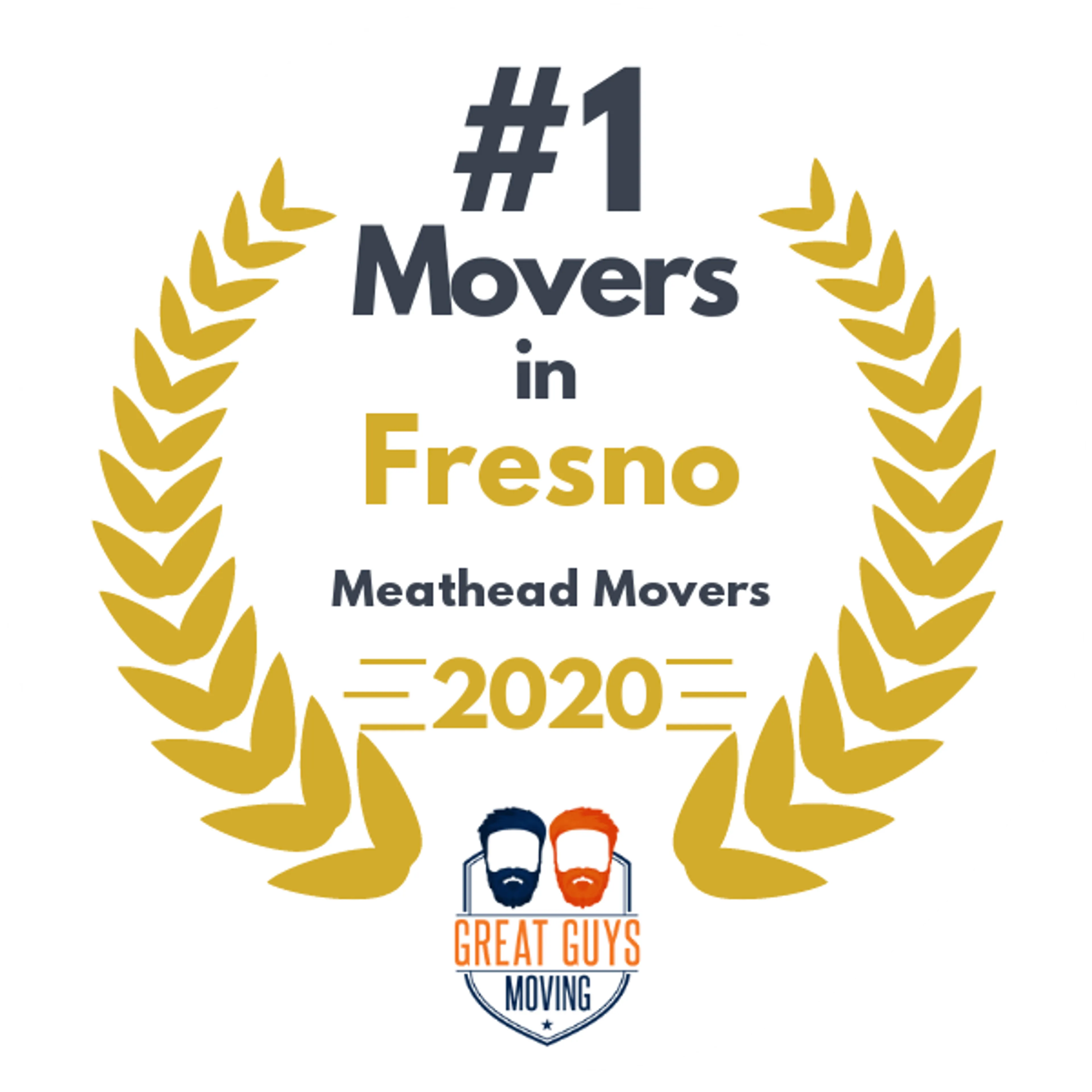 #1 Ranked Movers in Fresno, CA 2020 award