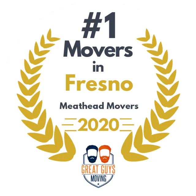 #1 Ranked Movers in Fresno, CA 2020 award