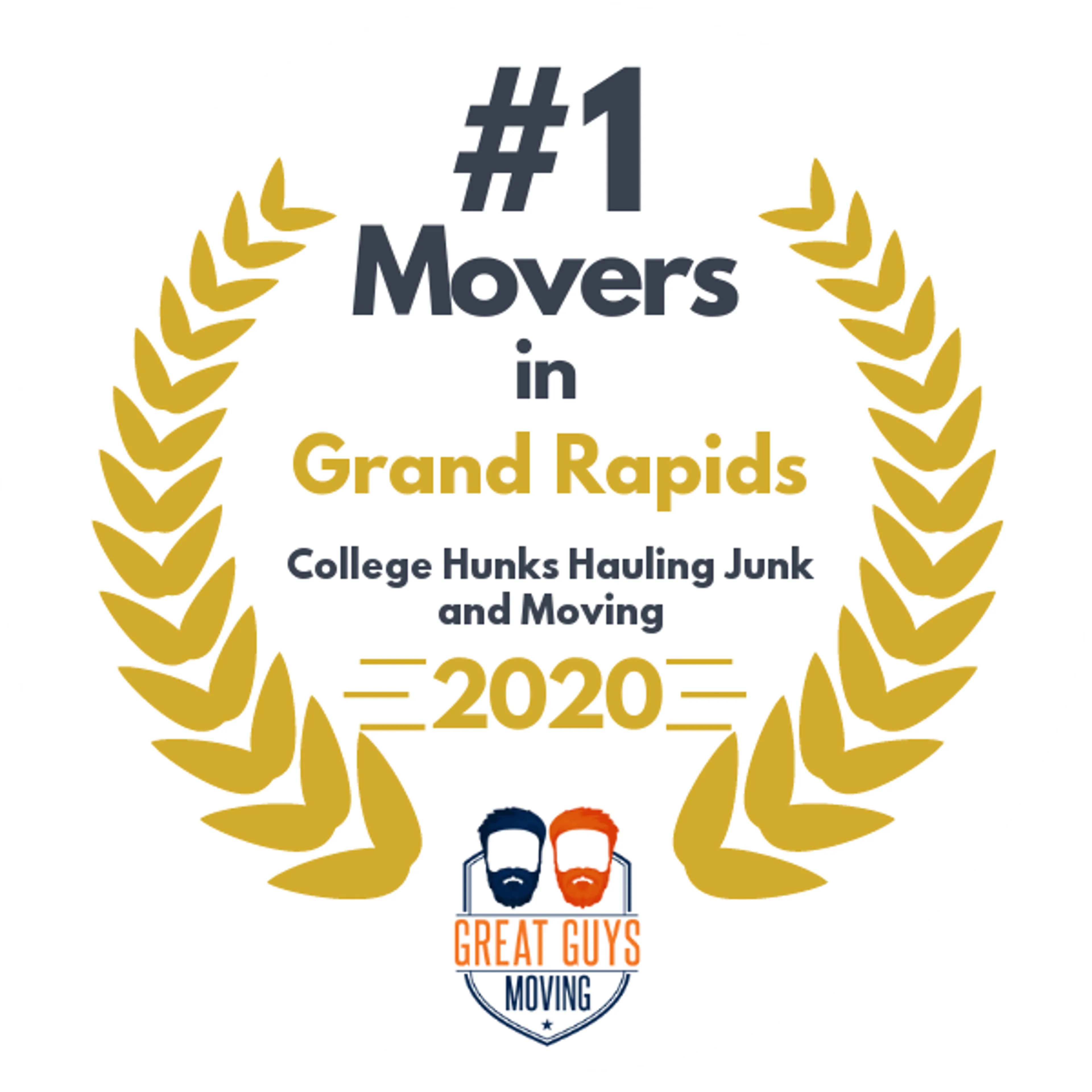 #1 Ranked Movers in Grand Rapids, MI 2020 award
