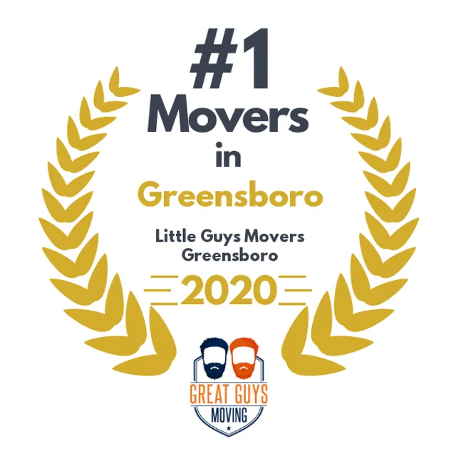 #1 Ranked Movers in Greensboro, NC 2020 award