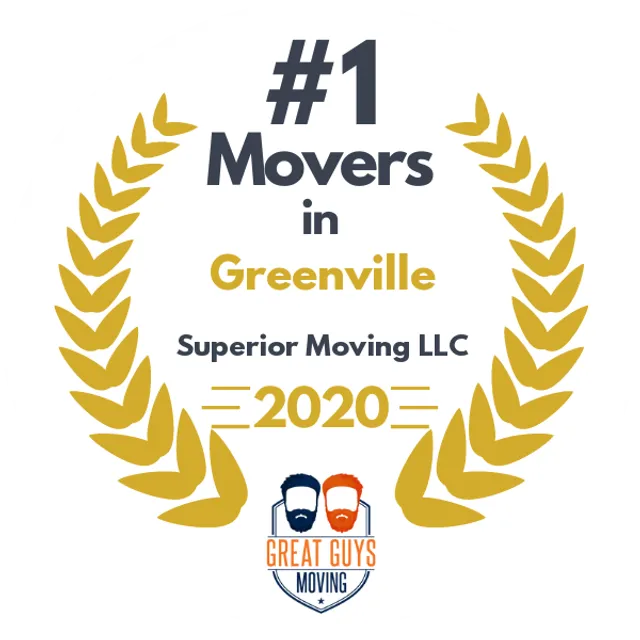 #1 Ranked Movers in Greenville, NC 2020 award