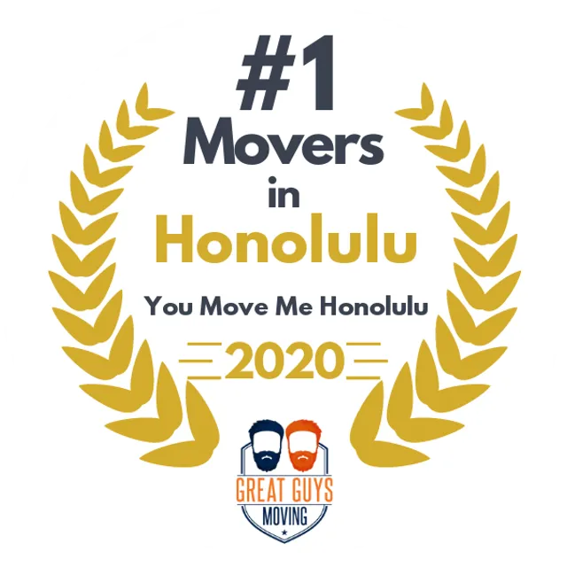 #1 Ranked Movers in Honolulu, HI 2020 award