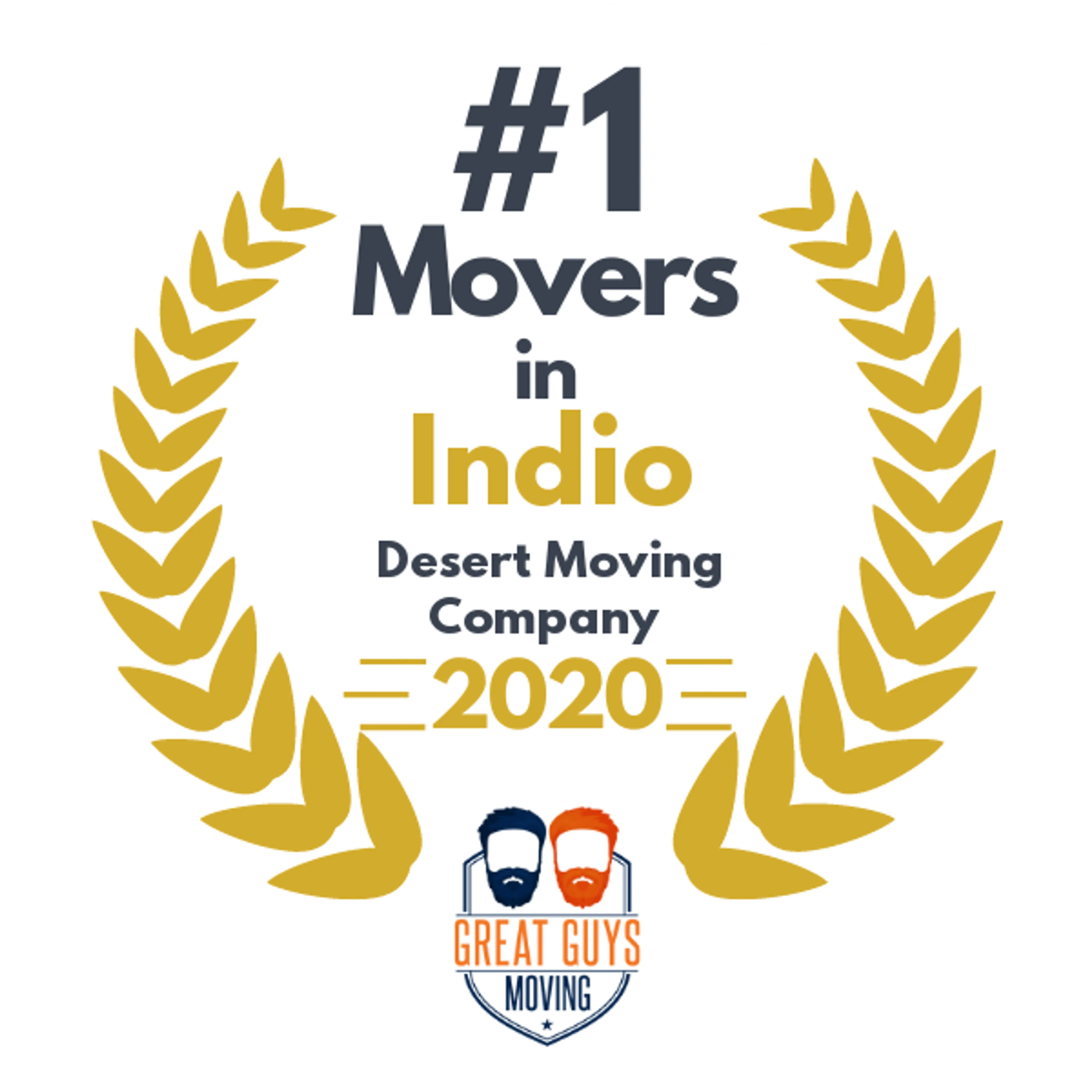 #1 Ranked Movers in Indio, CA 2020 award