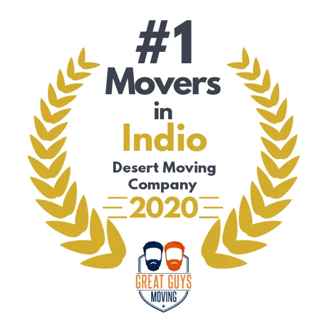 #1 Ranked Movers in Indio, CA 2020 award