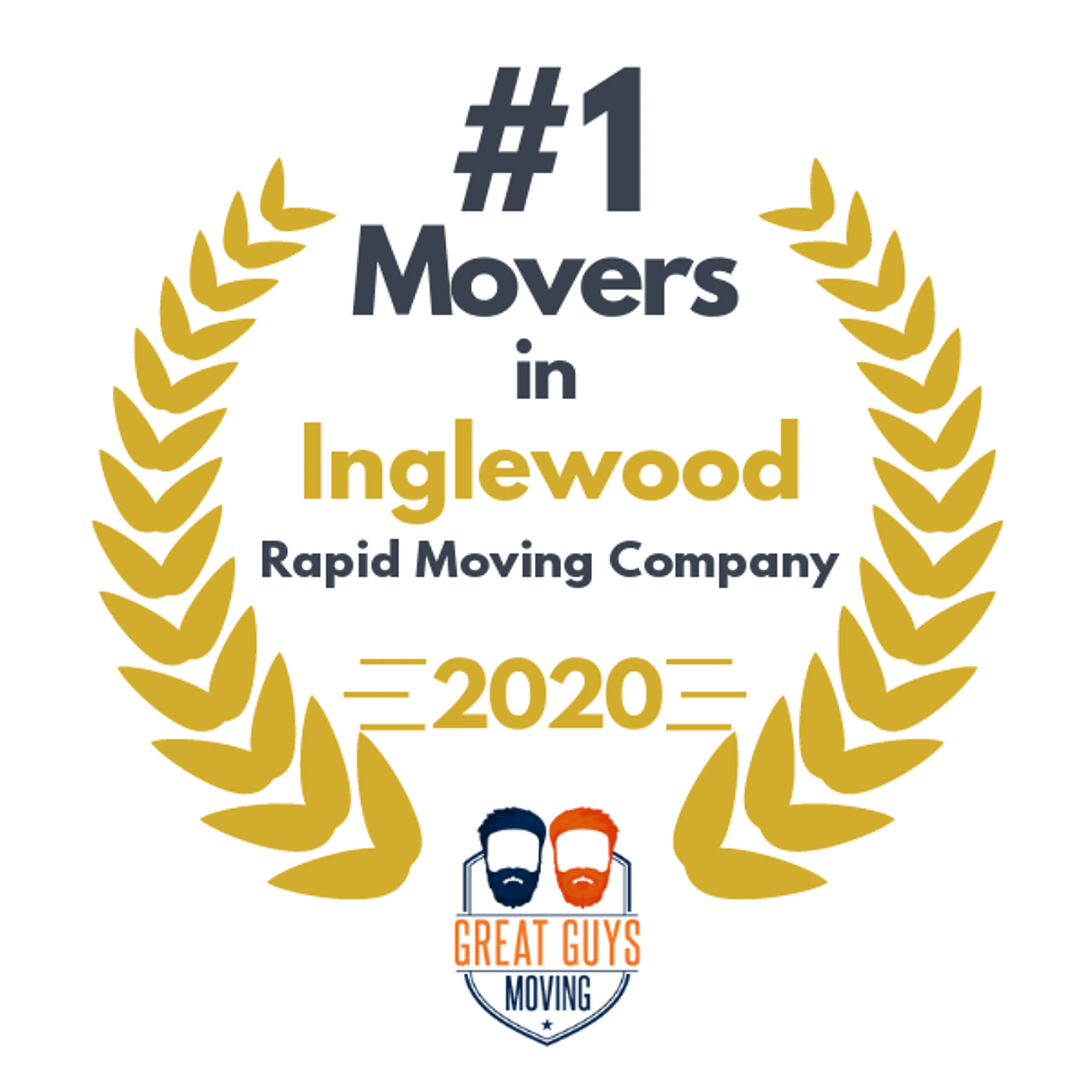 #1 Ranked Movers in Los Angeles, CA 2020 award