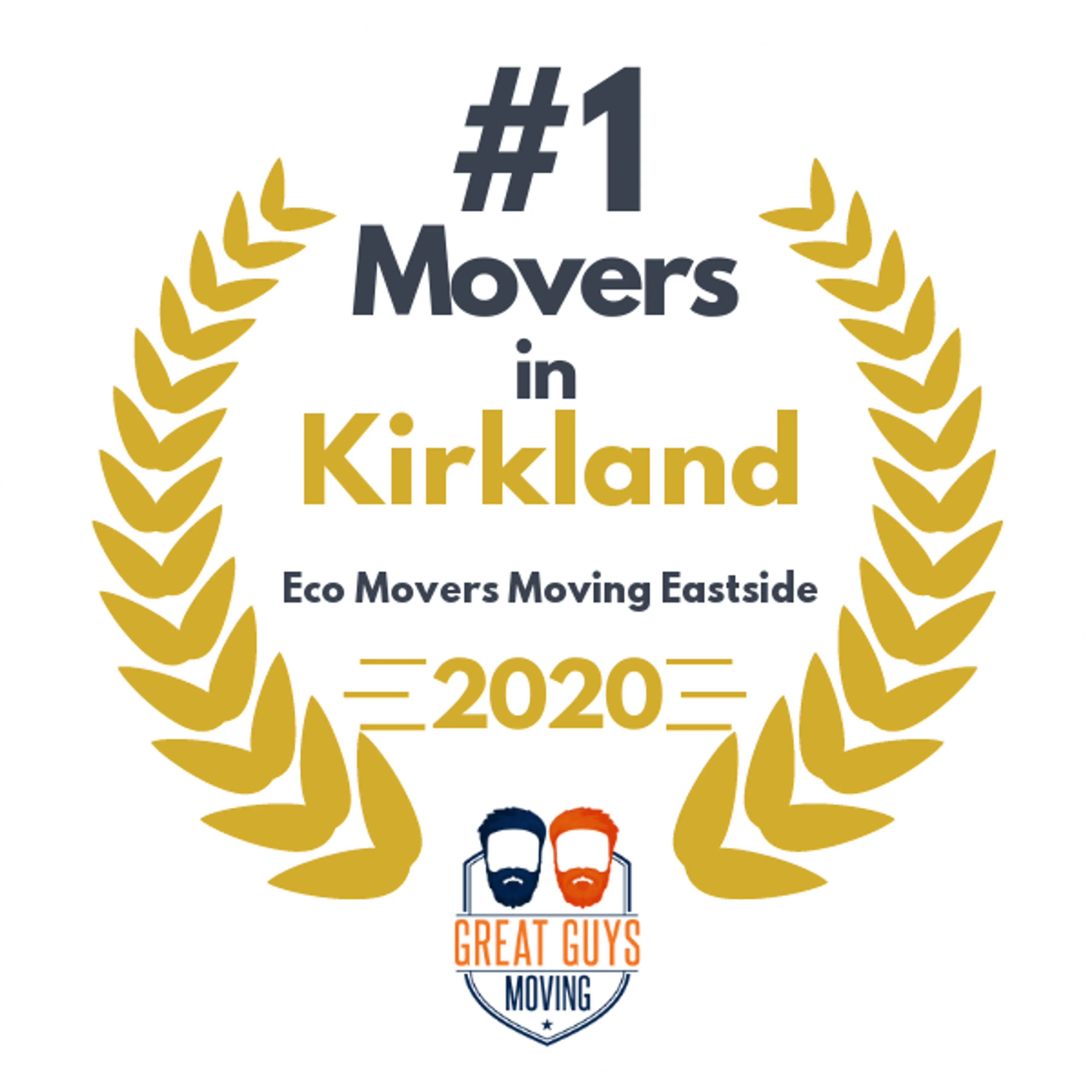 #1 Ranked Movers in Everett, WA 2020 award