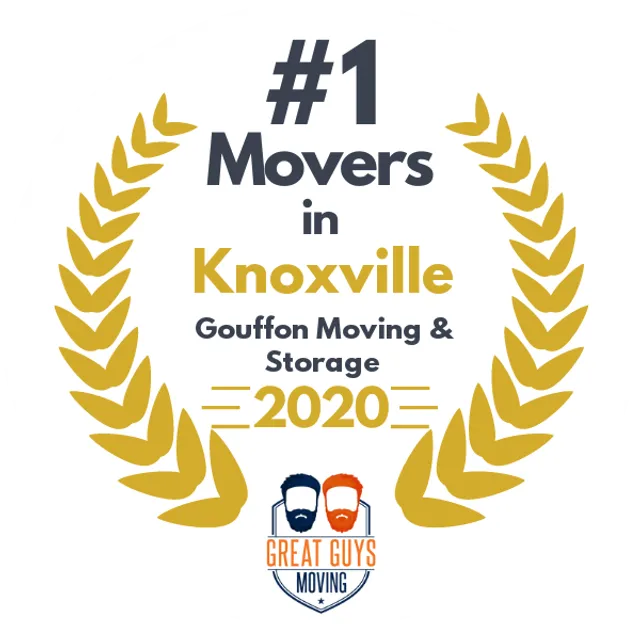 #1 Ranked Movers in Knoxville, TN 2020 award