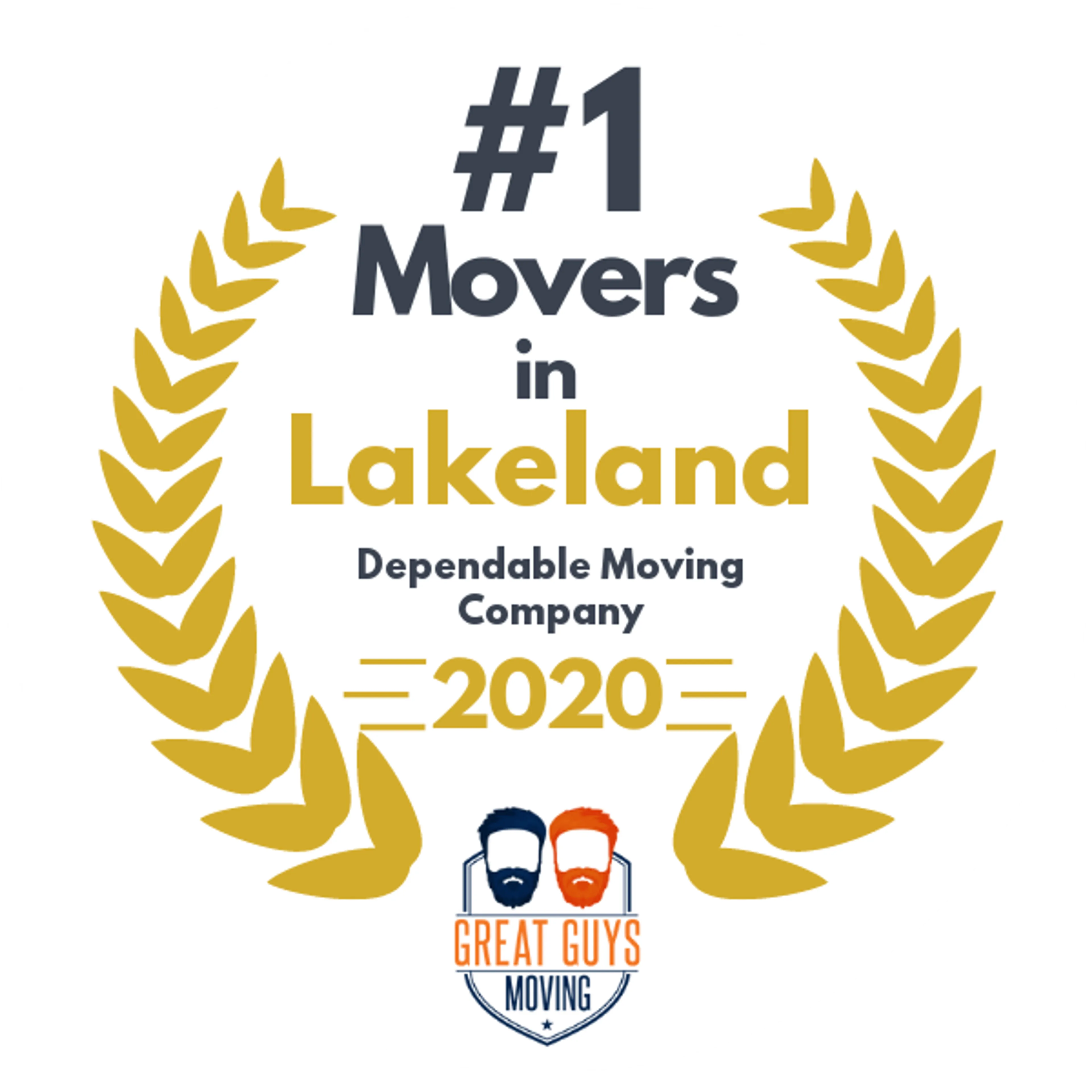 #1 Ranked Movers in St. Petersburg, FL 2020 award